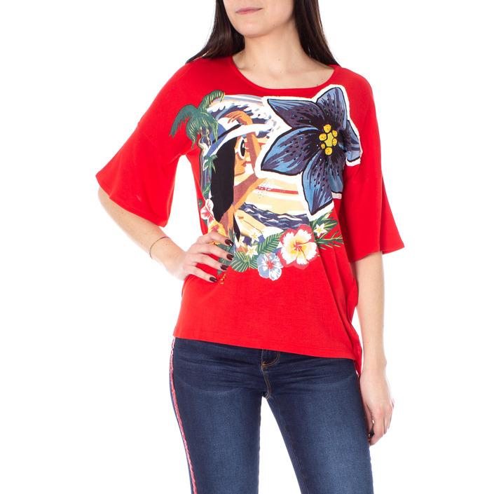 Desigual Women's T-Shirt Red 167190 - red S