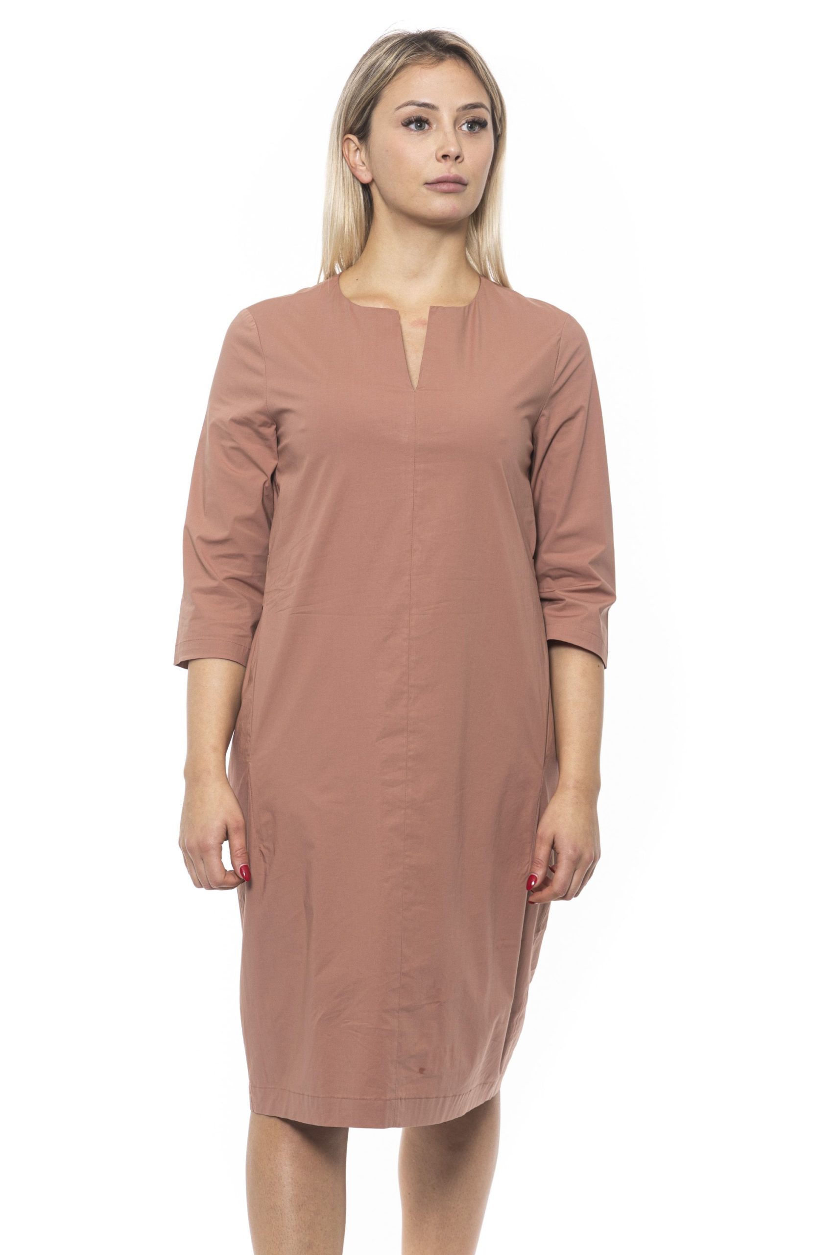 Peserico Women's Marrone Dress Brown PE1383278 - IT42 | S