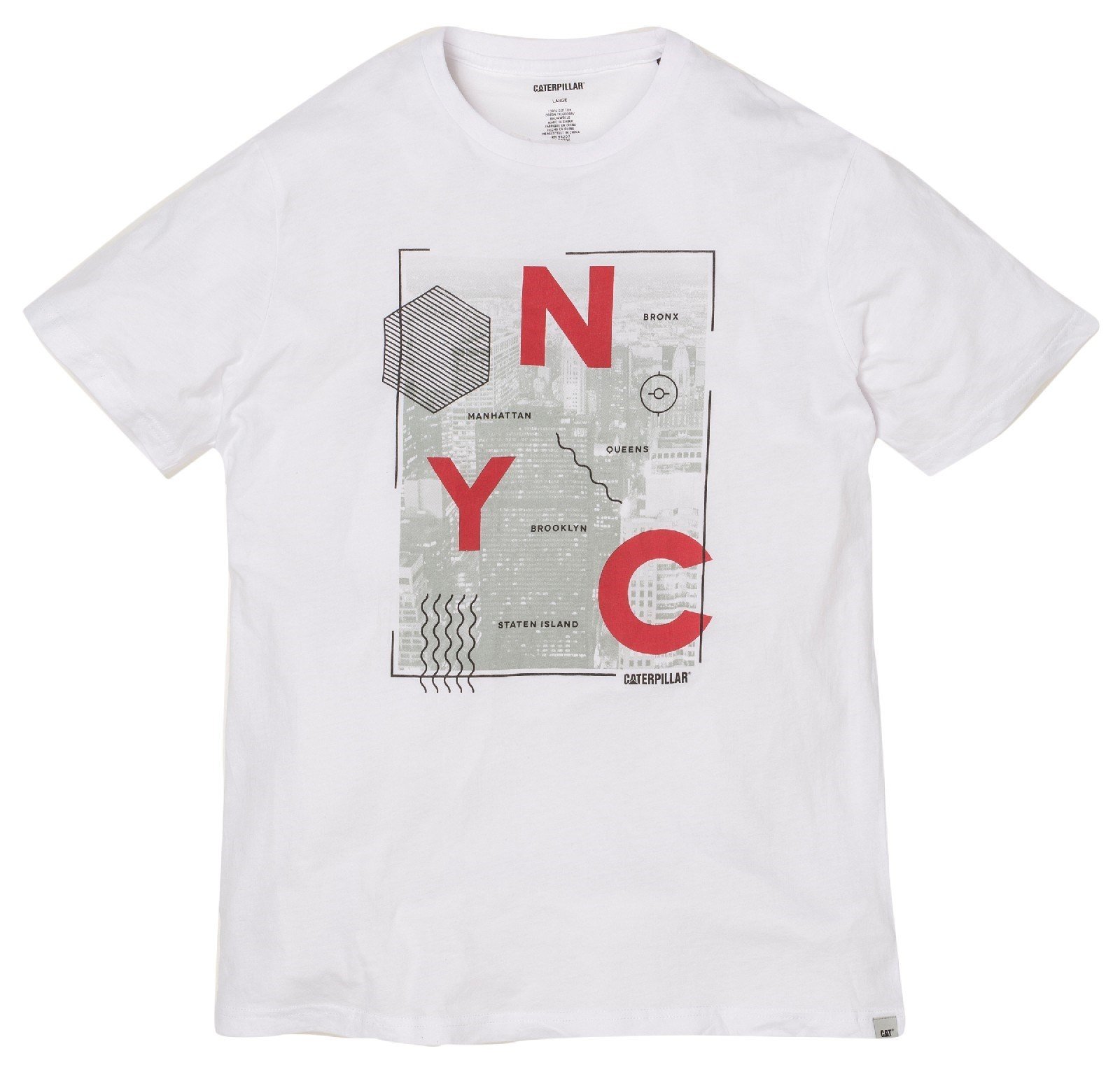 CAT Lifestyle Unisex NYC T-Shirt White 26162 - White Sml