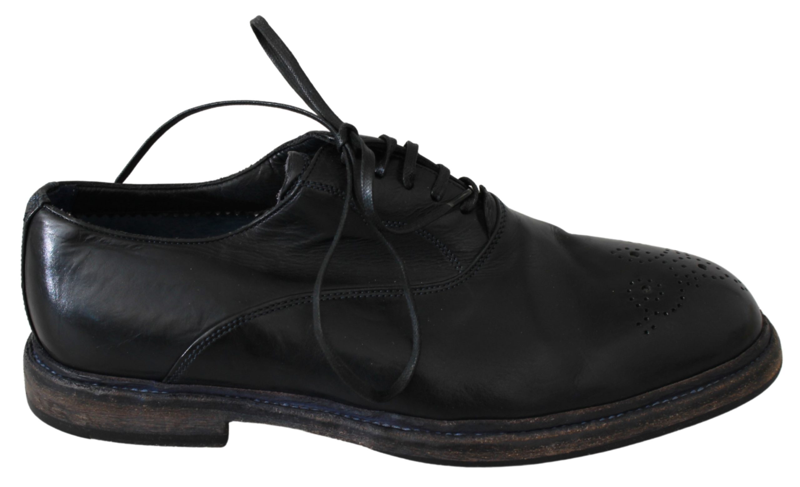 Black Leather Derby Dress Formal Shoes - EU39/US6
