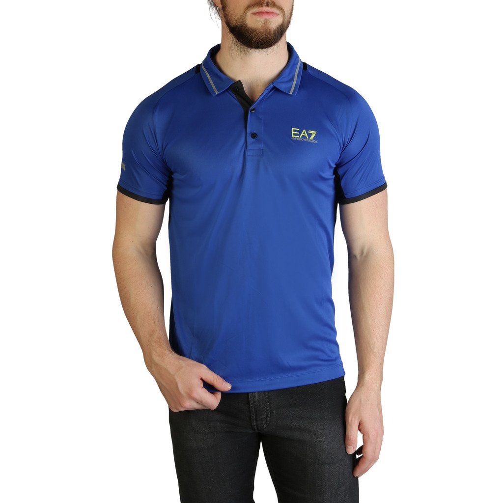 EA7 Men's Polo Shirt Blue 3GPF76_PJV6Z - blue XS