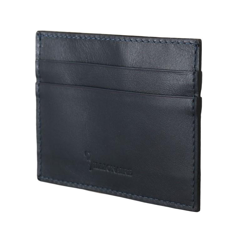 Billionaire Italian Couture Men's Leather Cardholder Wallet Blue VAS1451