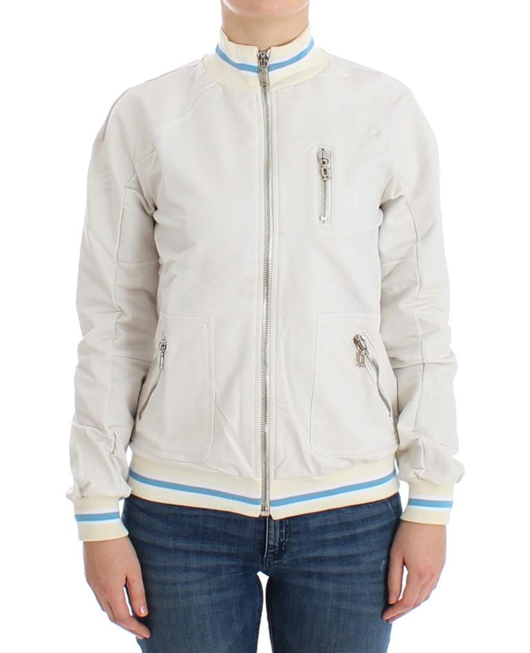 John Galliano Women's Mock Zip Sweater White SIG12525 - S