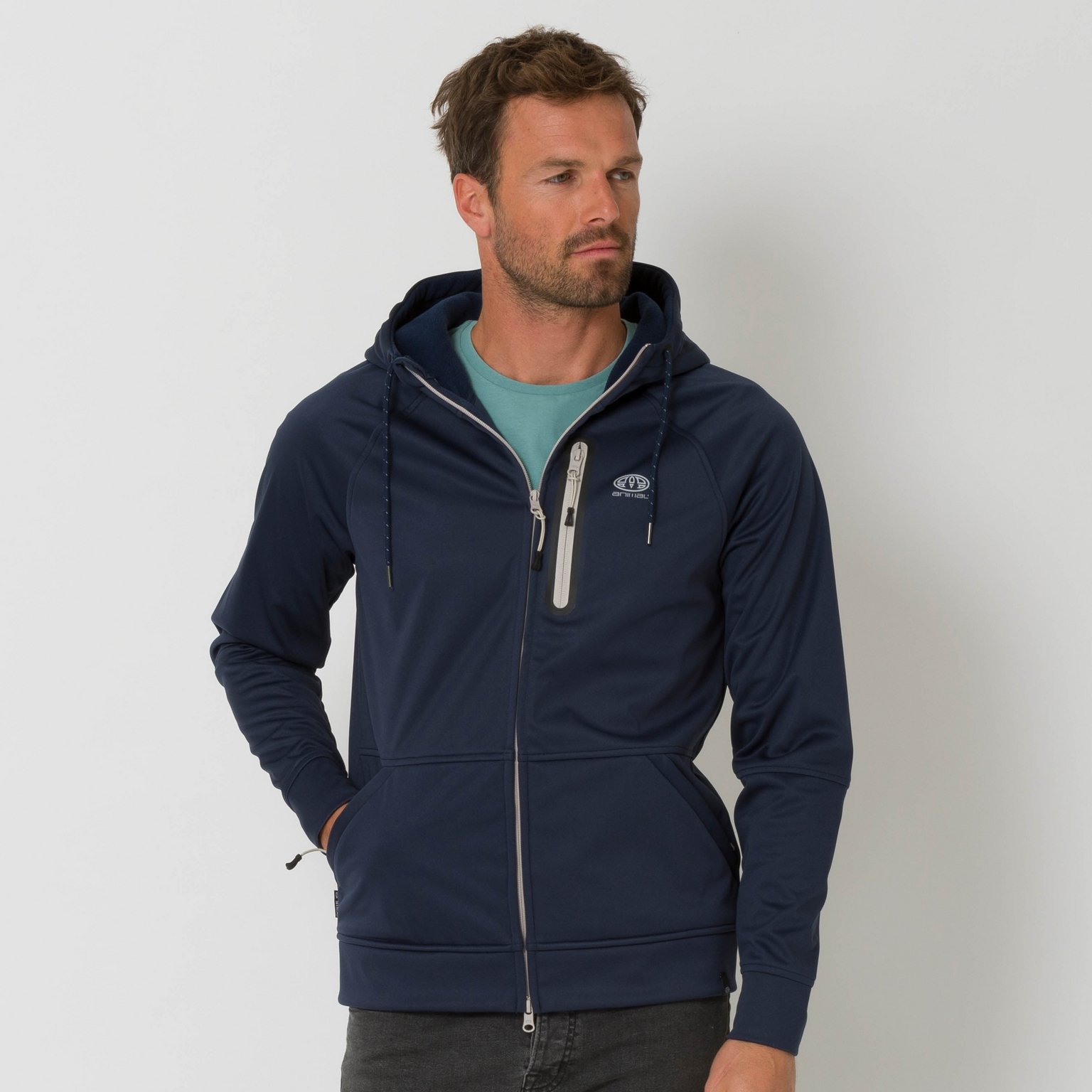 Animal Clothing Men's Visser Jacket Blue 5057652428398 - M Blue