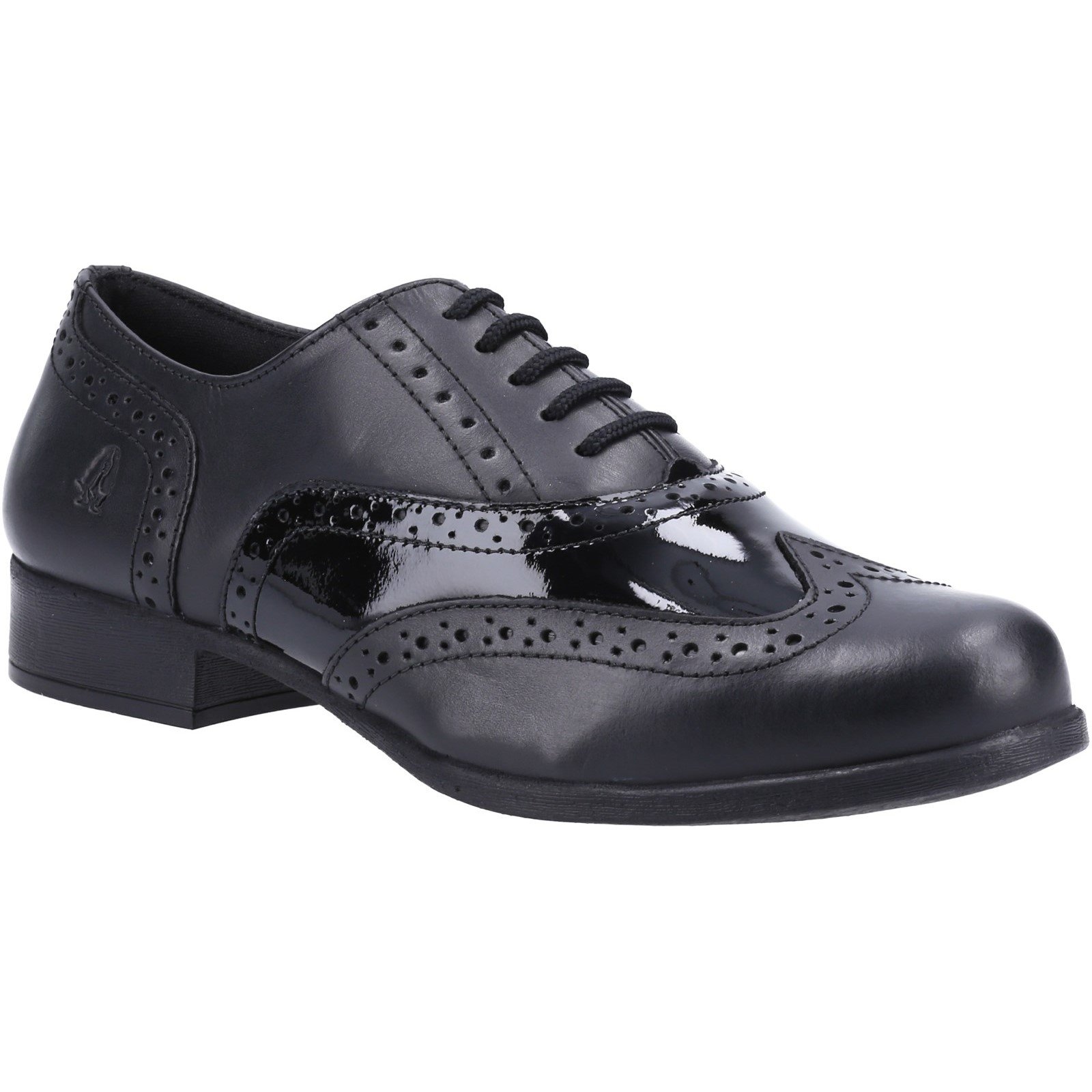 Hush Puppies Kid's Kada Senior School Brogue Shoe Black 33193 - Black 8