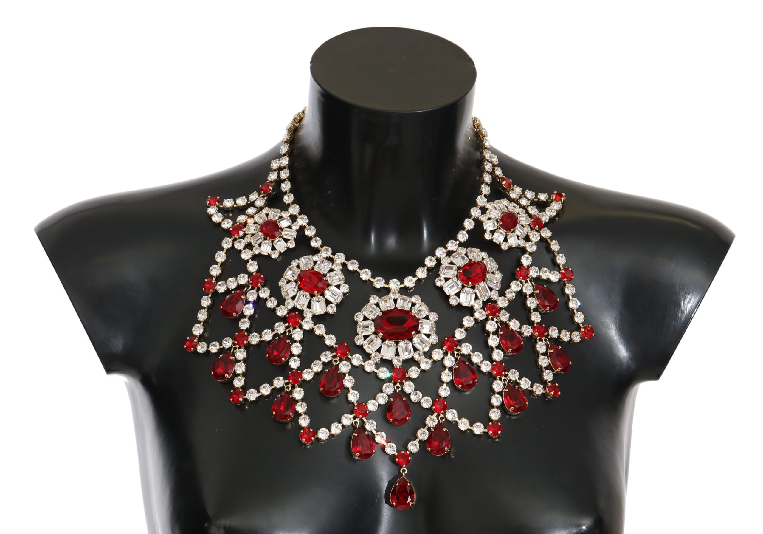 Dolce & Gabbana Women's Filigree Clear Crystal Necklace Silver SMY2248