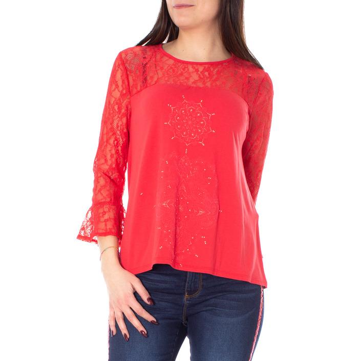 Desigual Women's T-Shirt Red 166592 - red S