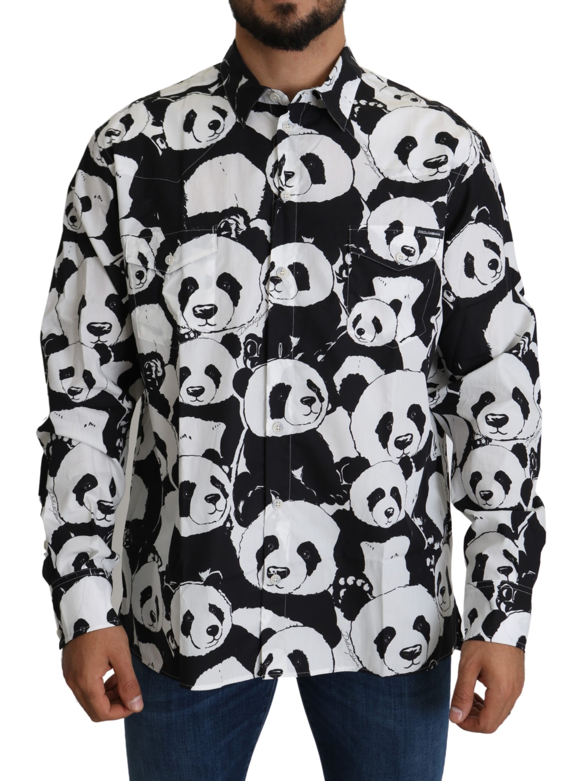 Black Panda Mens Casual 100% Cotton Shirt - IT37 | XS