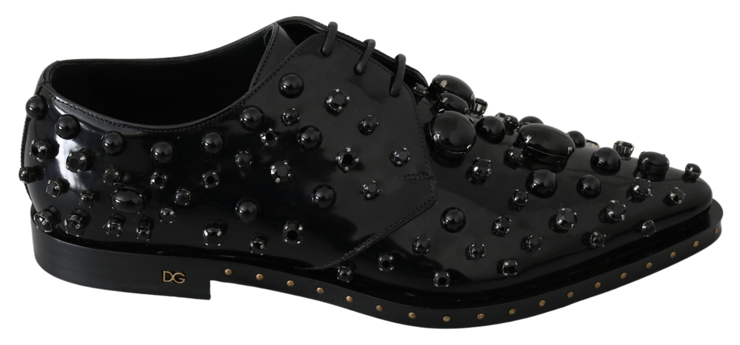 Dolce & Gabbana Women's Crystals Dress Broque Shoe Black LA7209 - EU40/US9.5
