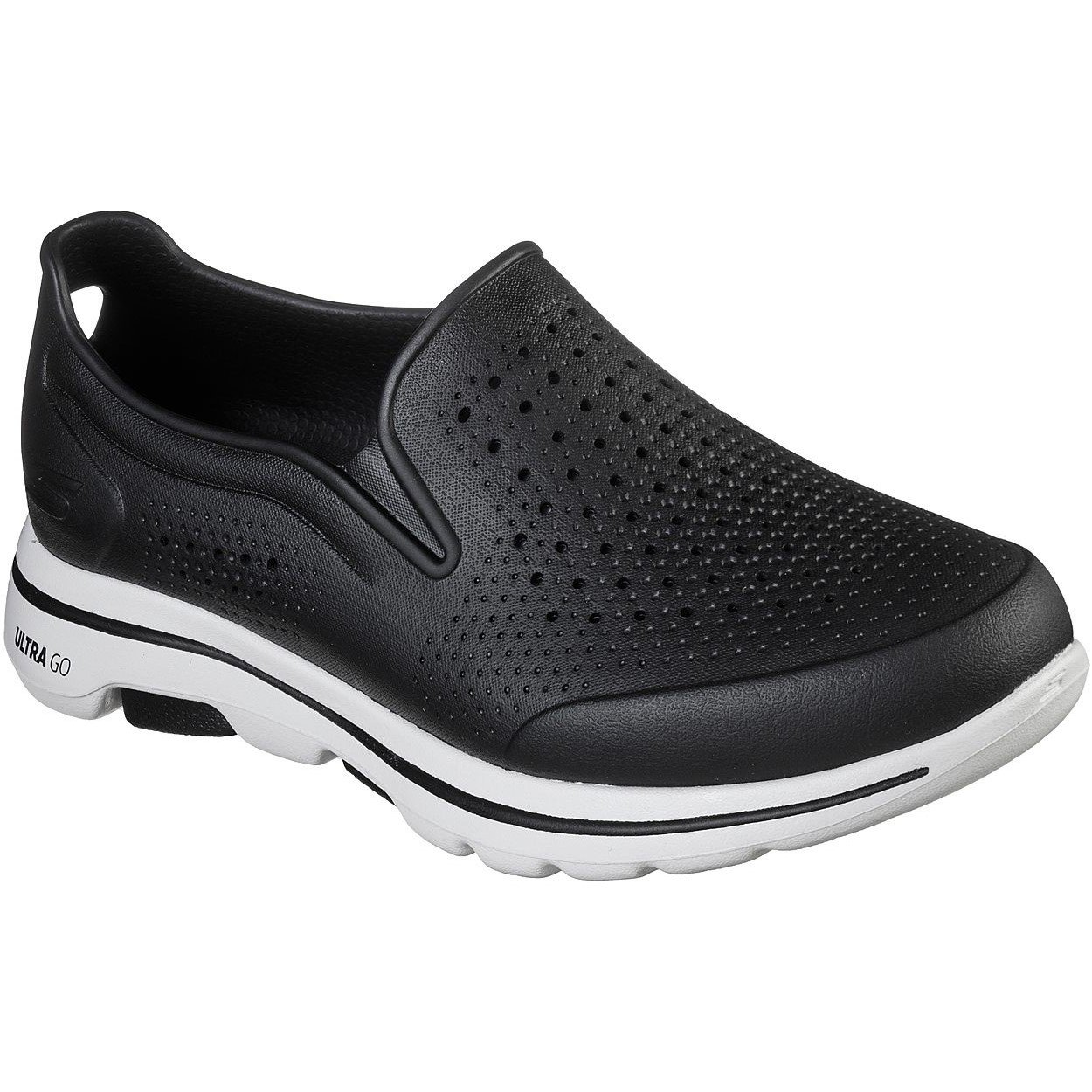 Skechers Men's Go Walk 5 Easy Going Slip On Trainer Multicolor 32391 - Black/White 10
