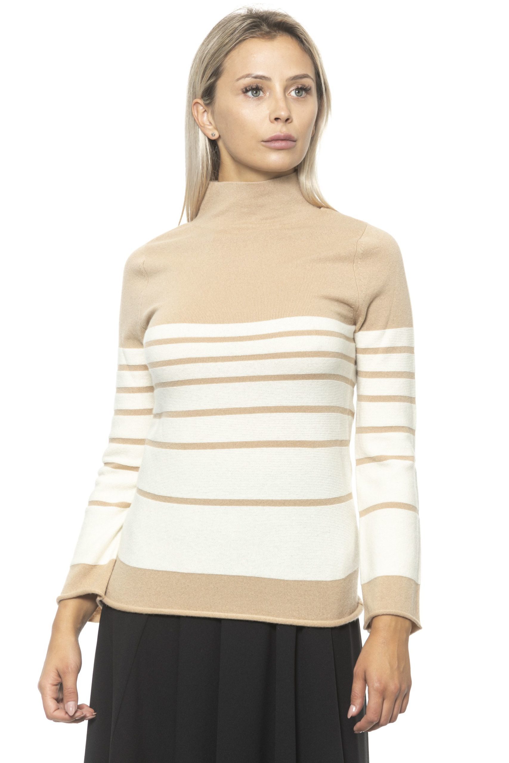 Alpha Studio Women's V A R. U N I C A Sweater Beige AL1313067 - IT40 | XS