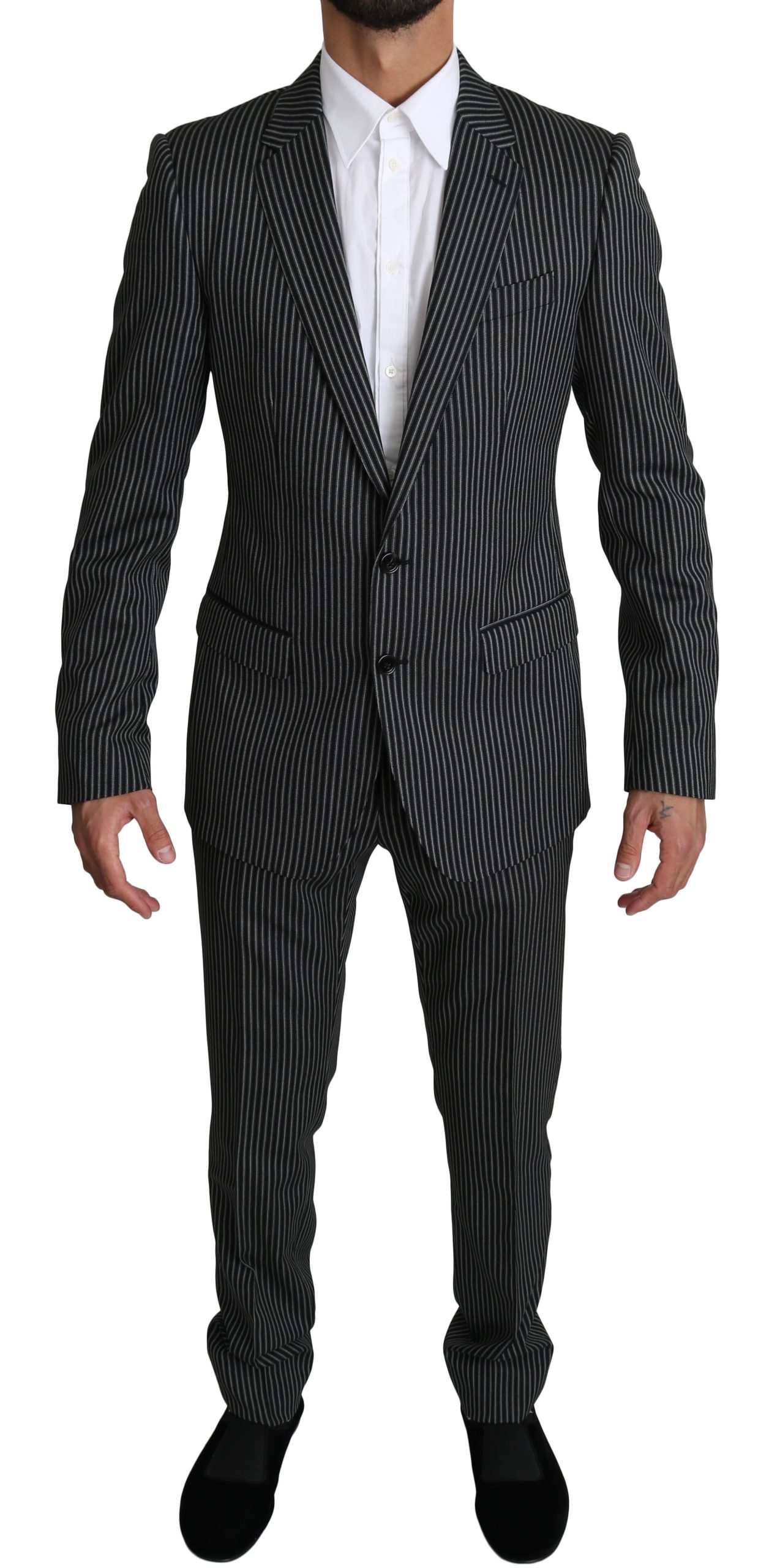 Dolce & Gabbana Men's Stripes 2 Piece MARTINI Suit Beige KOS1531 - IT48 | M