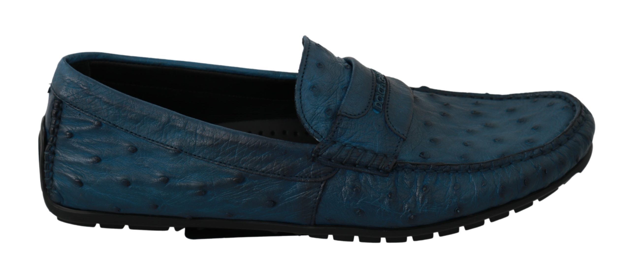 Dolce & Gabbana Men's Flat Skin Leather Loafer Blue MV2689 - EU40/US7