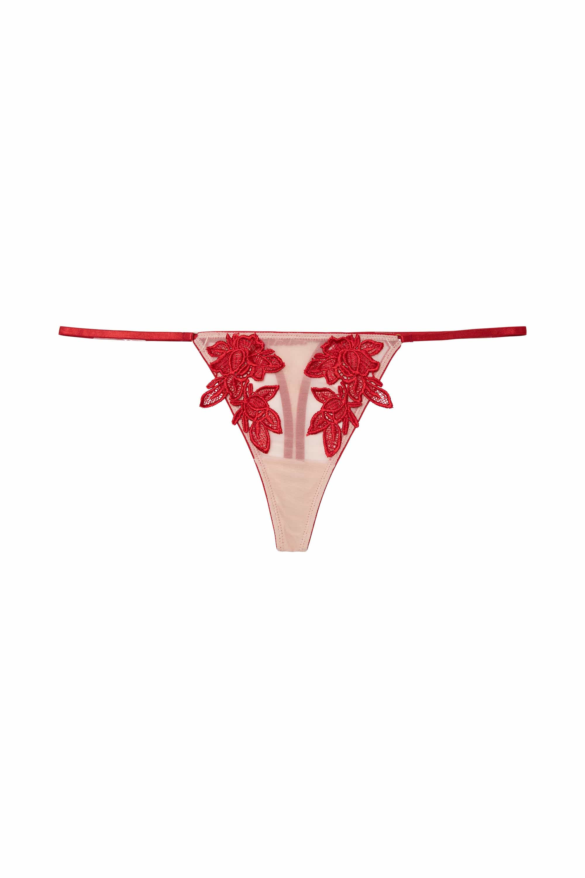 Hustler Brooke Red Applique Thong UK 14 / US 10