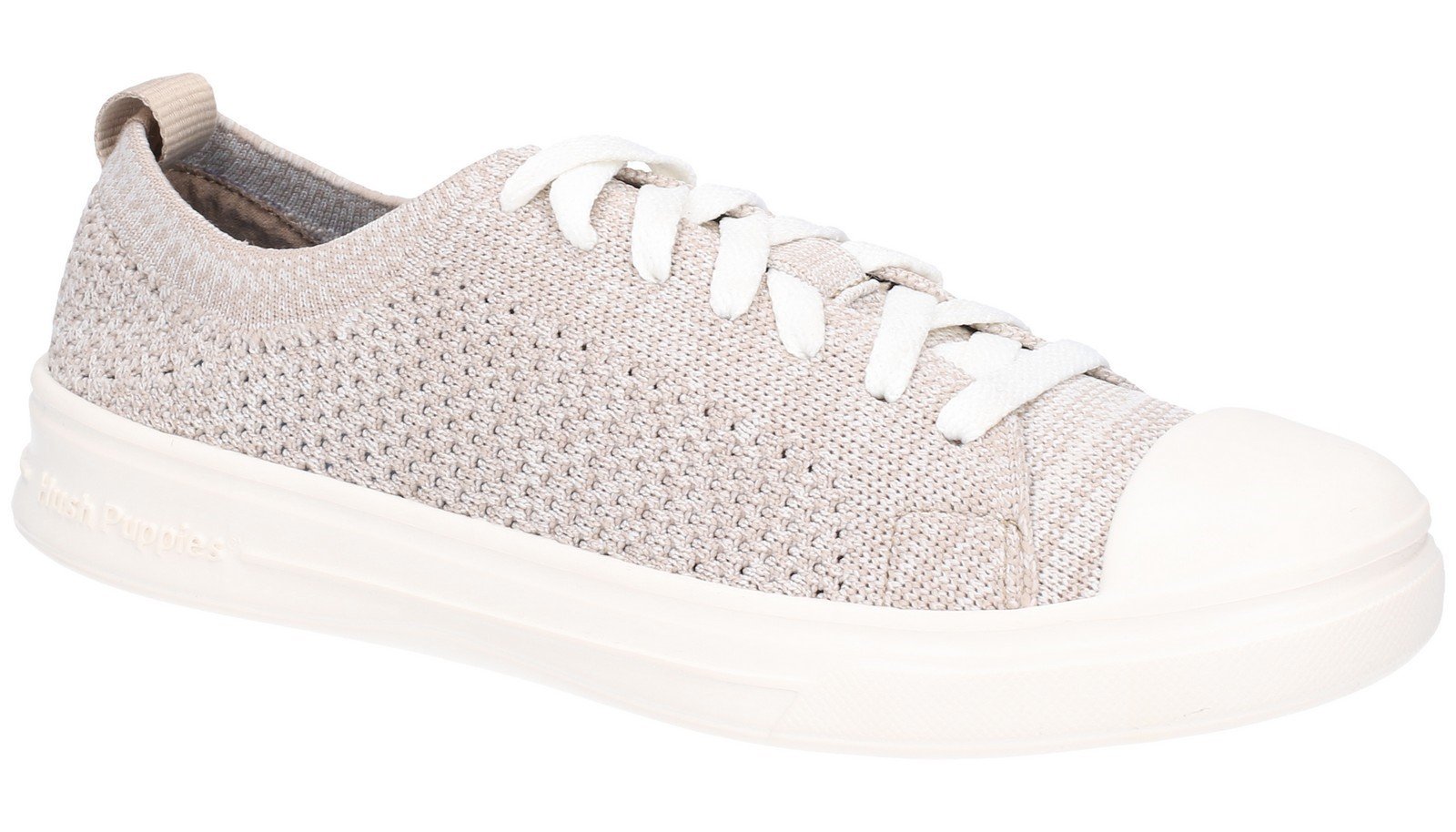 Hush Puppies Women's Schnoodle Lace Up Summer Shoe Various Colours 28425 - Taupe 3