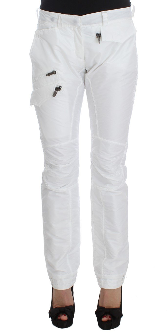 Ermanno Scervino Women's Nylon Padded Slim Fit Trouser White SIG30406 - IT42|M
