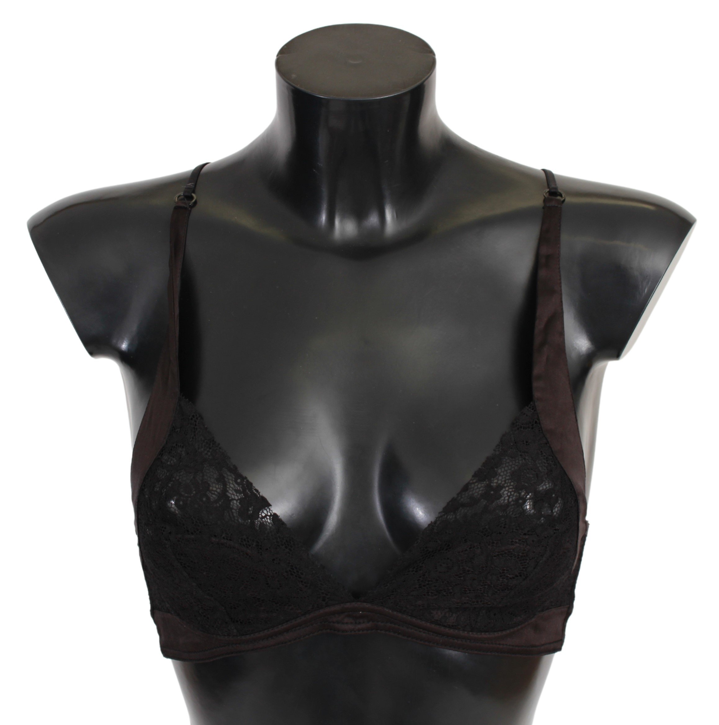 Ermanno Scervino Women's Lace Sporty Silk Bra Black BIK785 - IT2 | S