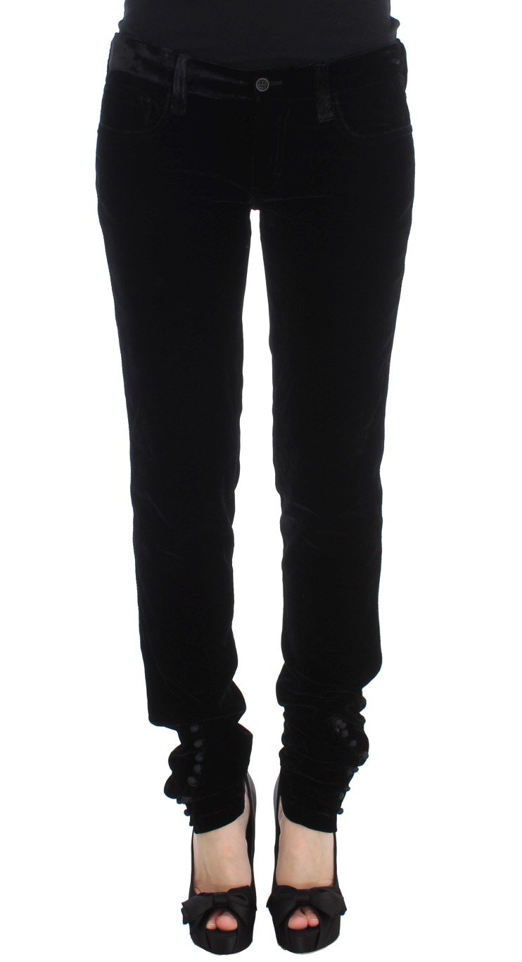 Ermanno Scervino Women's Slim Fit Trouser Black SIG30302 - IT46|XL