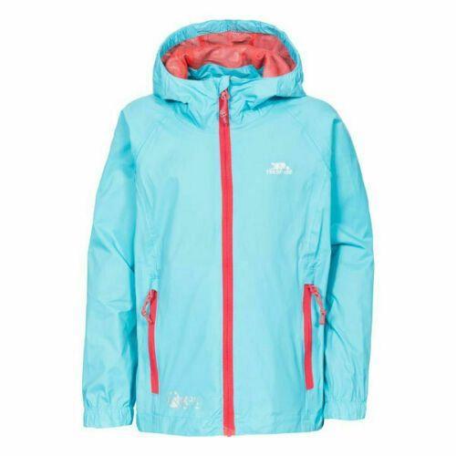 Trespass Kid's Waterproof Jacket Various Colours Qikpac - Aquatic 5-6 Years