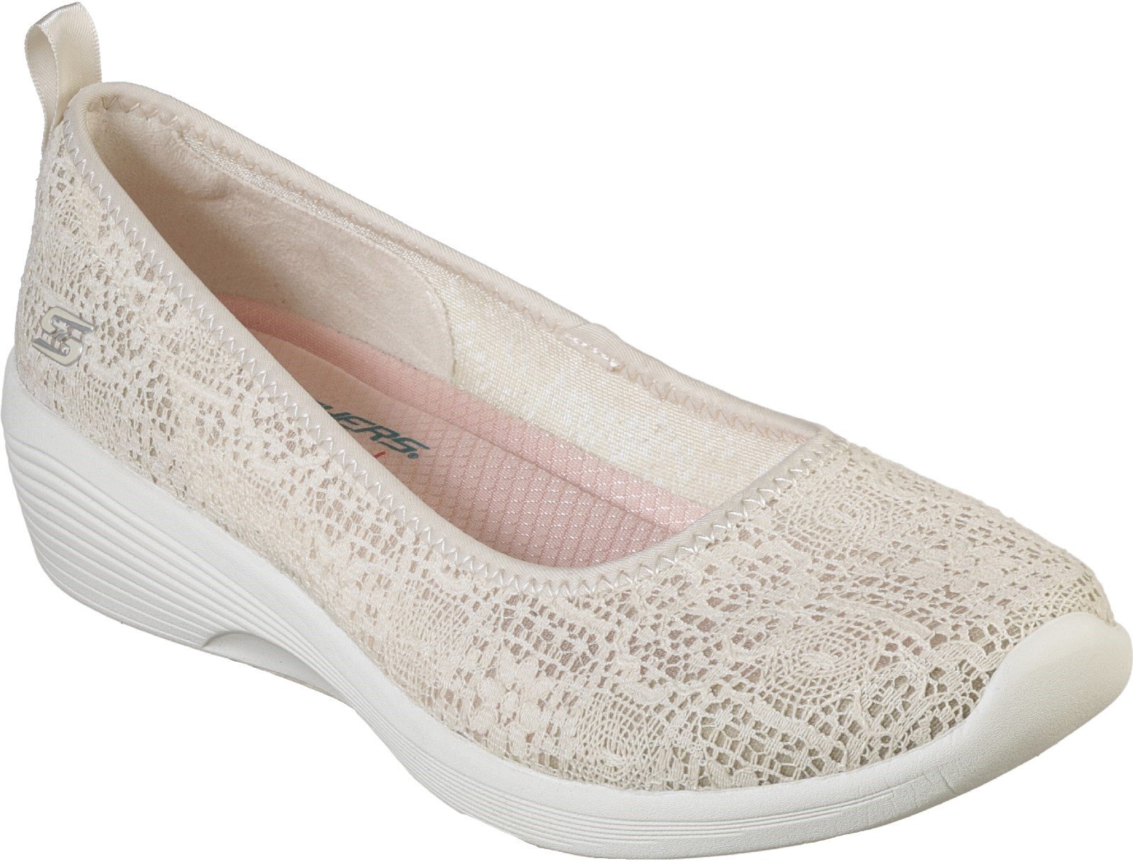 Skechers Women's Arya Airy Comfort Slip On Shoe Various Colours 30320 - Natural 3