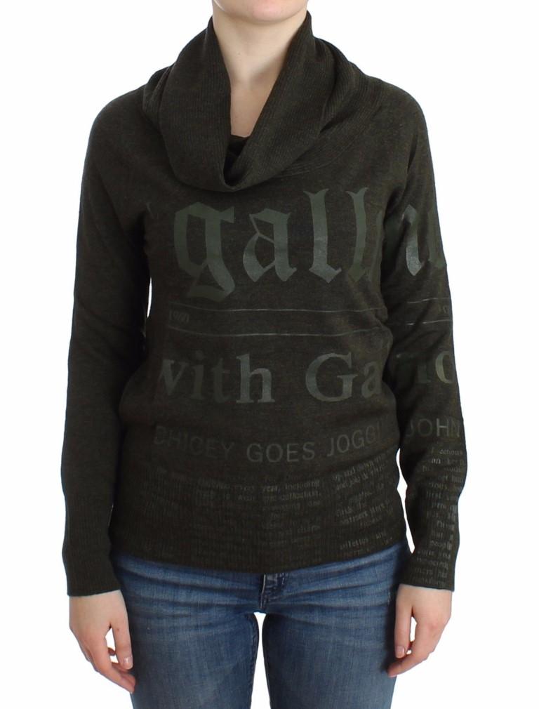 John Galliano Women's Wool Turtleneck Sweater Green SIG12099 - XXS