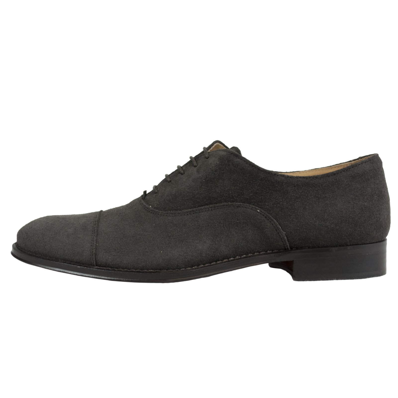Saxone of Scotland Men's Suede Leather Laced Oxford Shoe Brown 350_Dark_Brown_Suede - EU40.5/US7.5