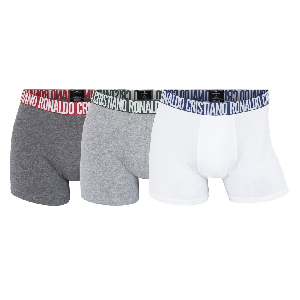 CR7 Cristiano Ronaldo Men's Boxer Shorts Various Colours 8100-49 - grey-3 S