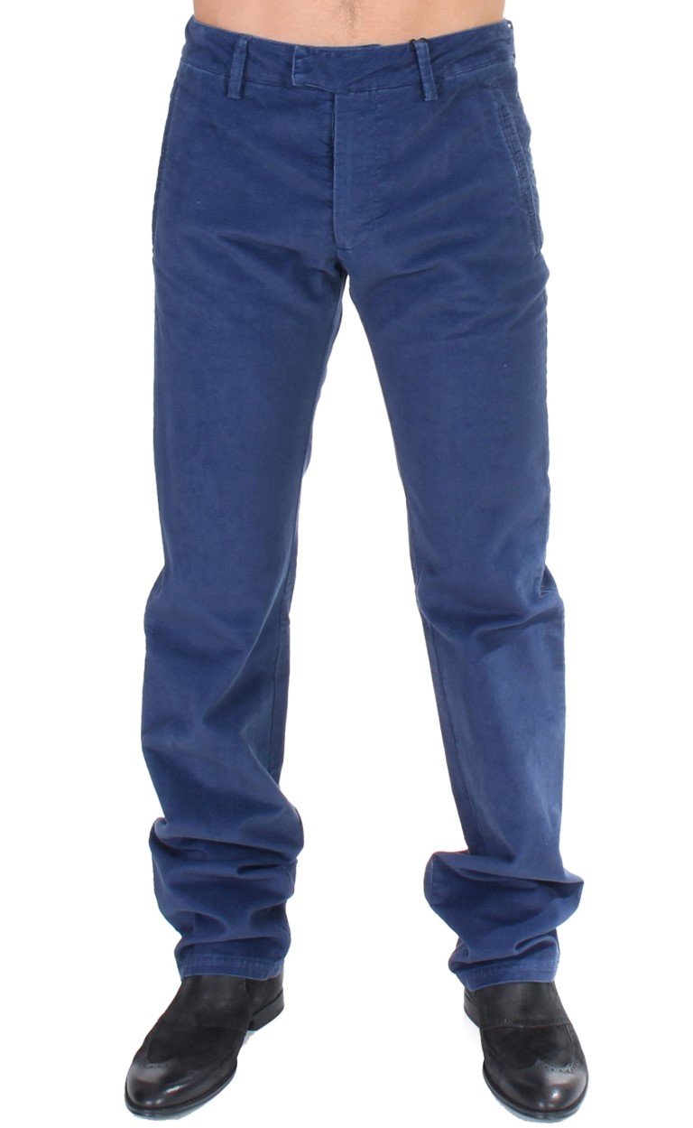 GF Ferre Men's Cotton Straight Fit Casual Trouser Blue SIG11094 - IT48 | M