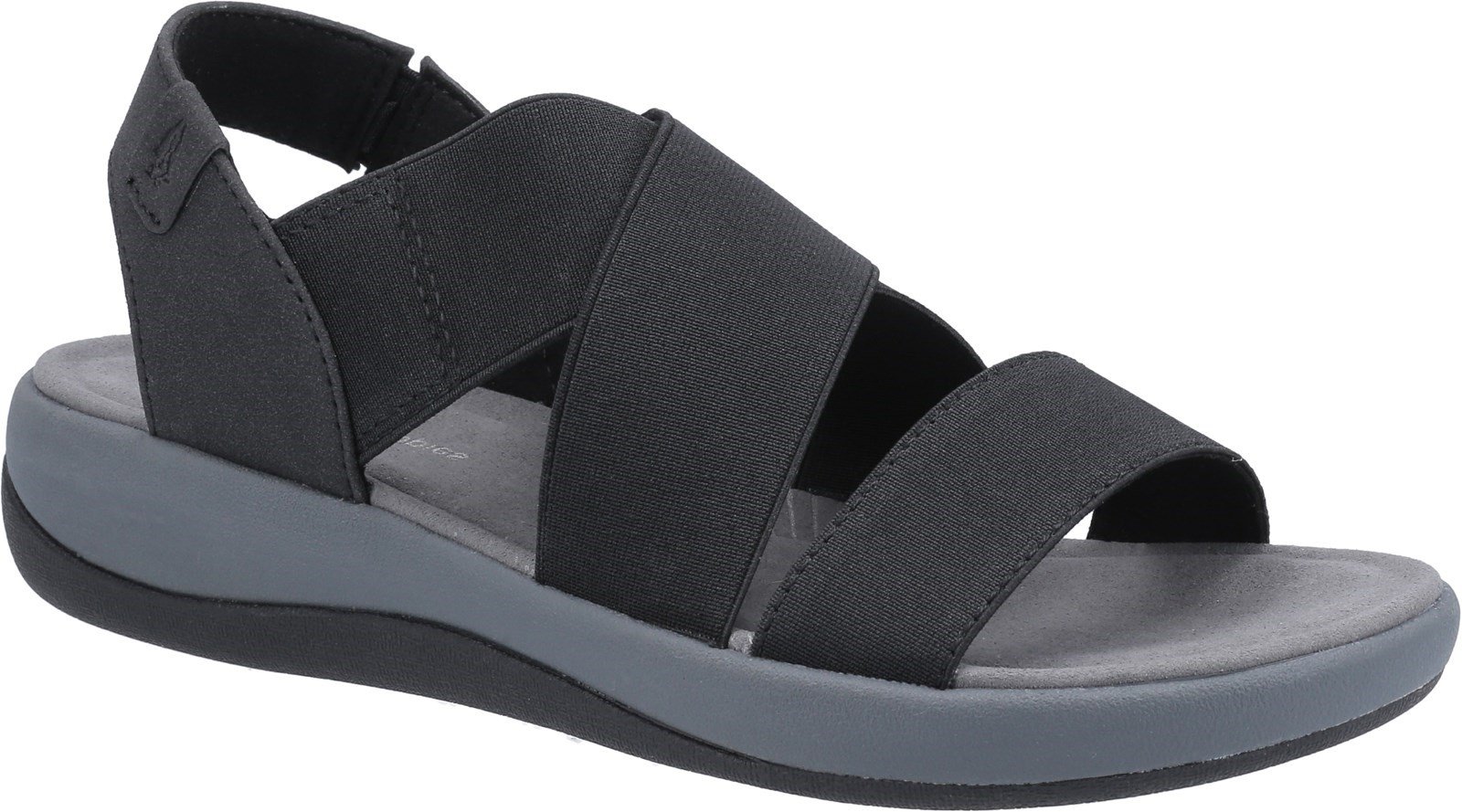 Hush Puppies Women's Sophia Elastic Cross Sandal Various Colours 31960 - Black 3