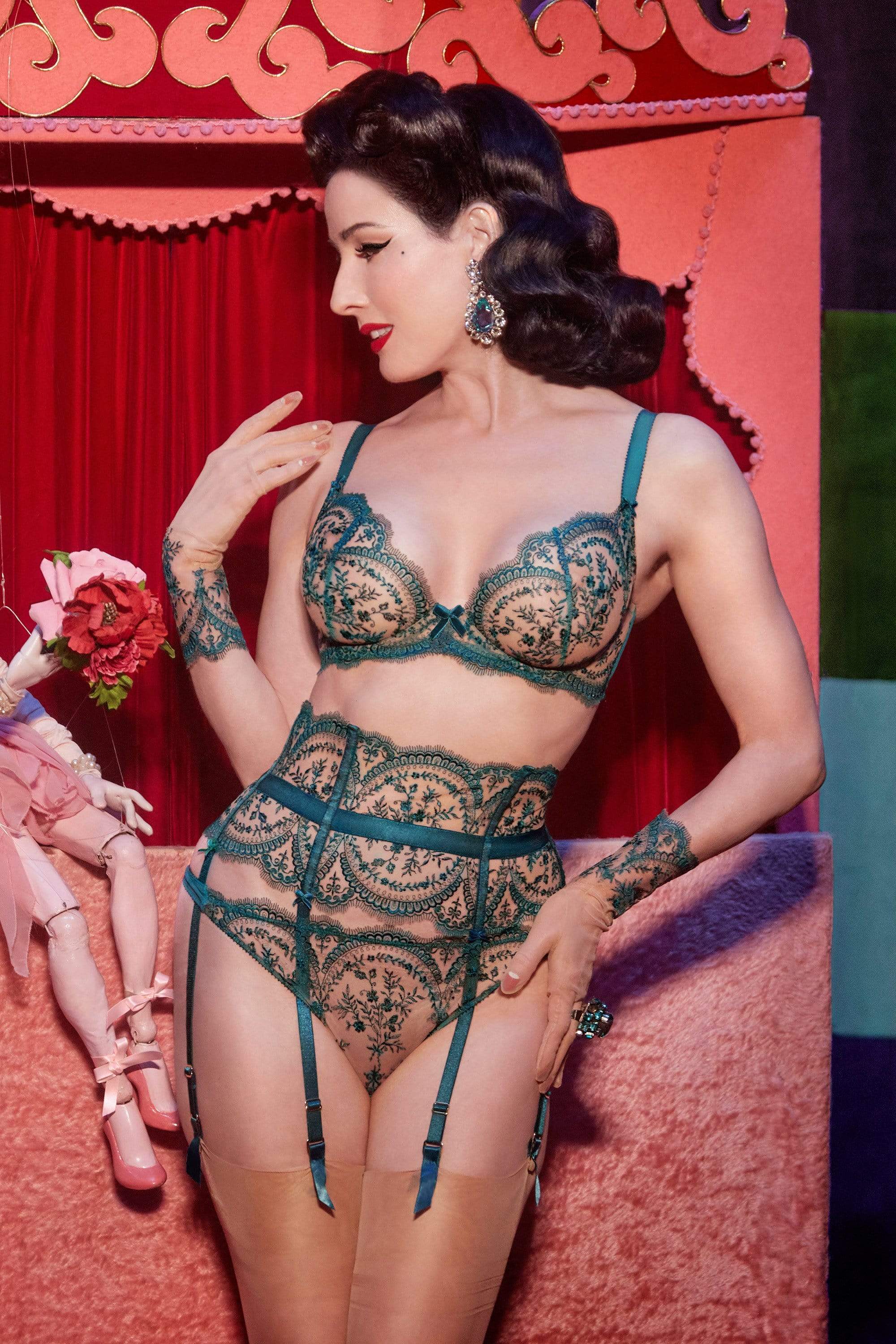Dita Von Teese Severine Shady Spruce Bra 32C