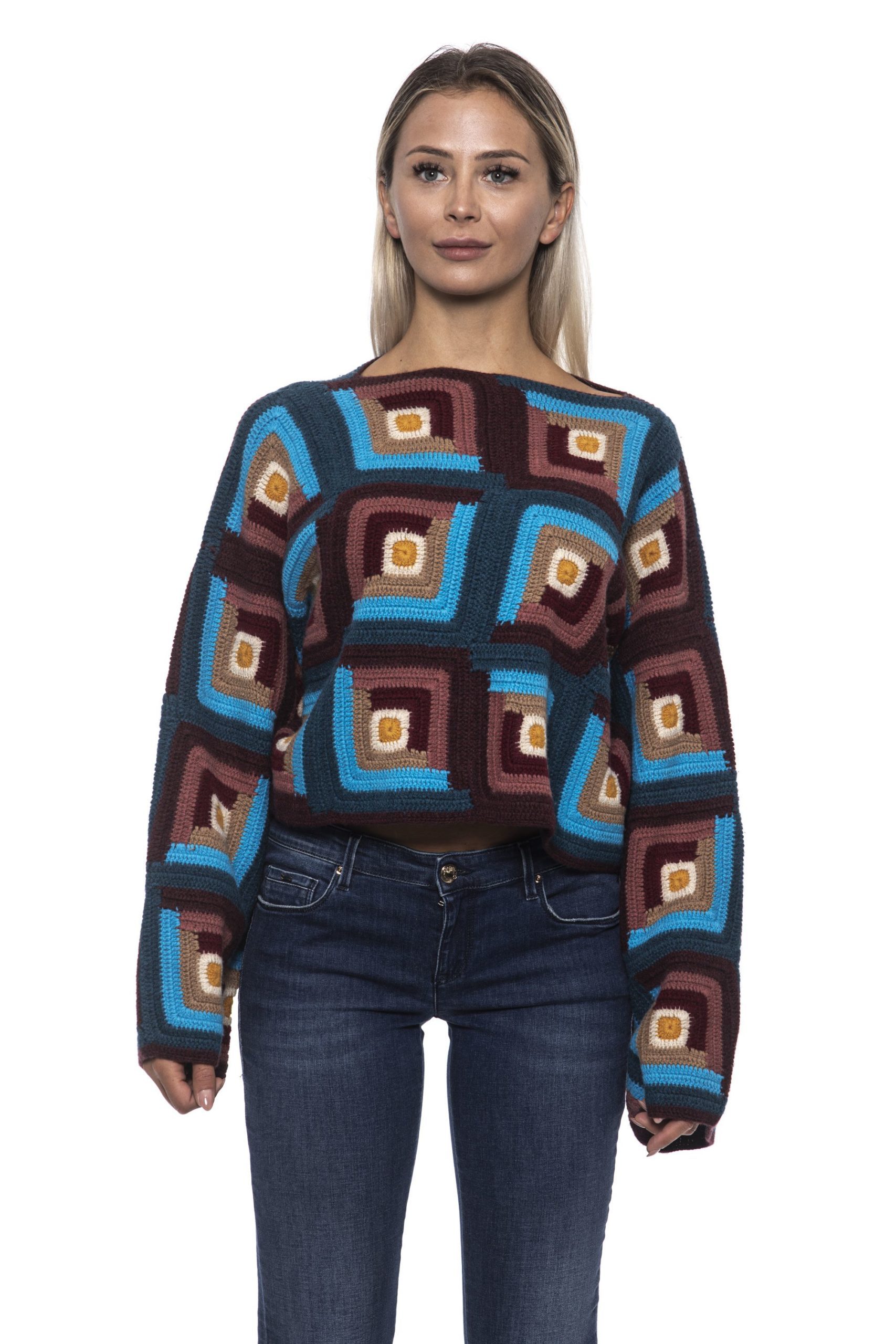 Alpha Studio Women's V A R. U N I C A Sweater Multicolor AL1192427 - IT42 | S