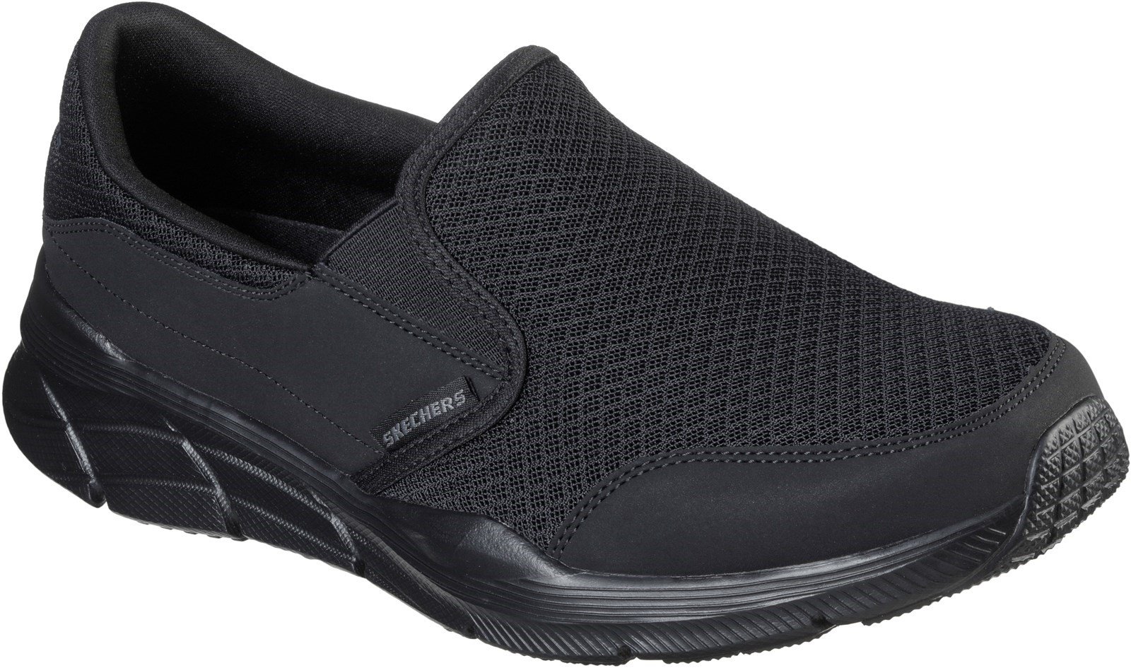 Skechers Men's Equalizer 4.0 Slip On Comfort Trainer Various Colours 32181 - Black/Black 6