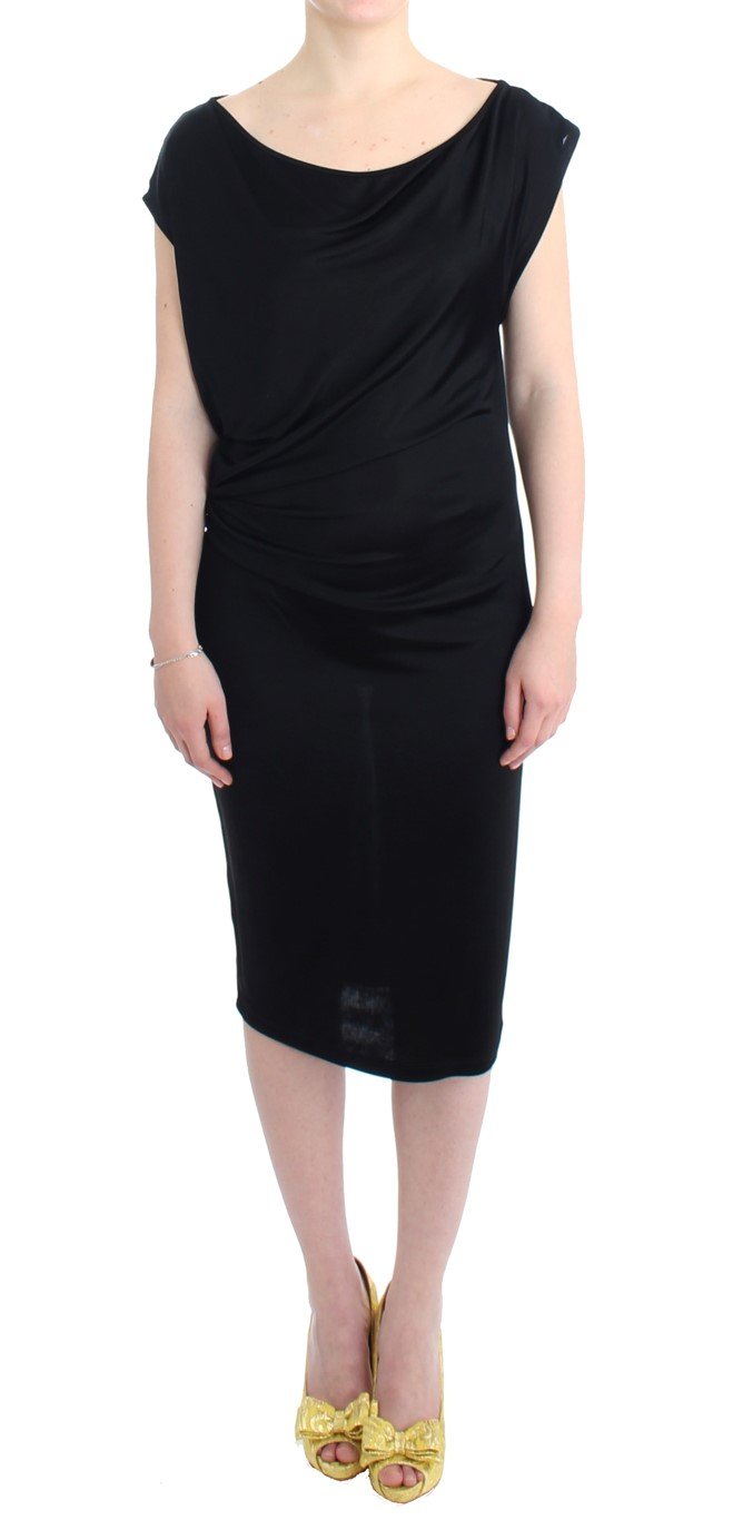 Costume National Women's Assymetric Dress Black SIG11637 - IT42|M