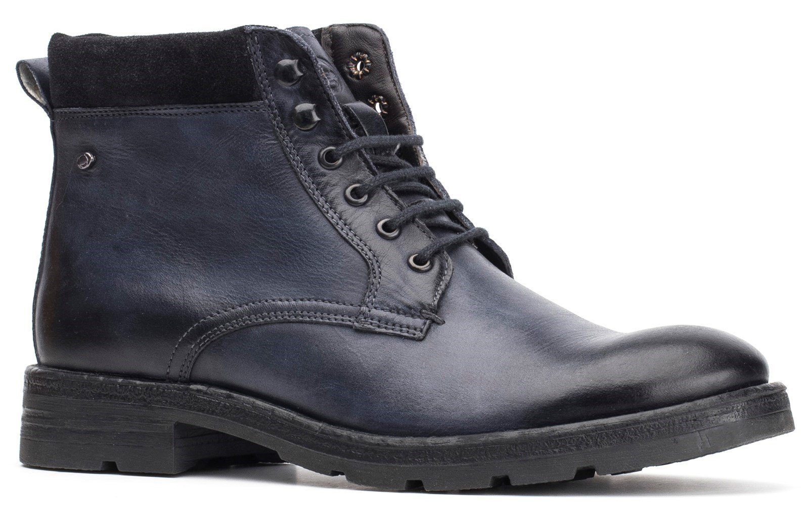 Base London Men's Panzer Washed Work Boot Washed Blue 25603 - Washed Blue 6