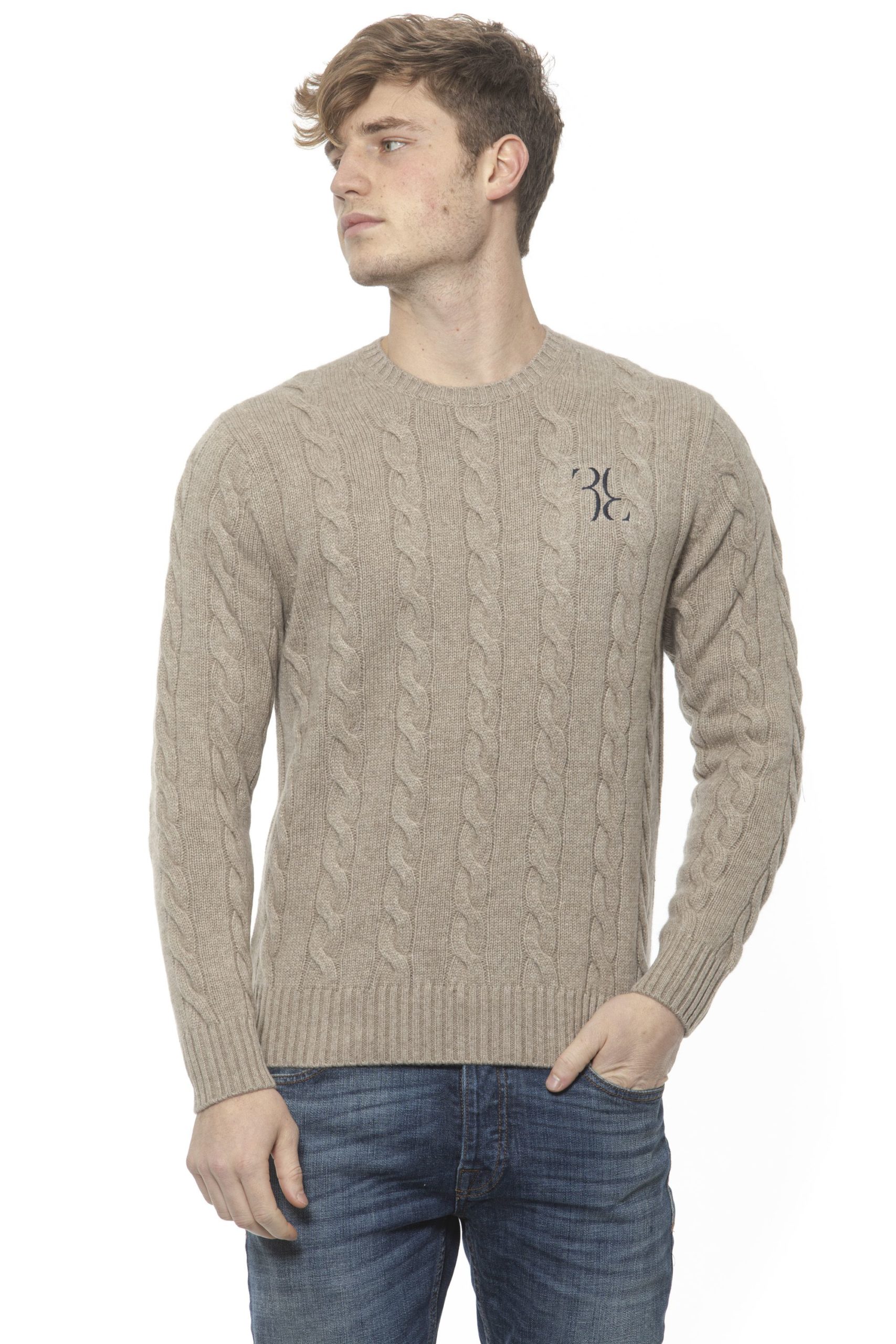 Billionaire Italian Couture Men's Tortora Taupe Sweater Beige BI1313442 - S