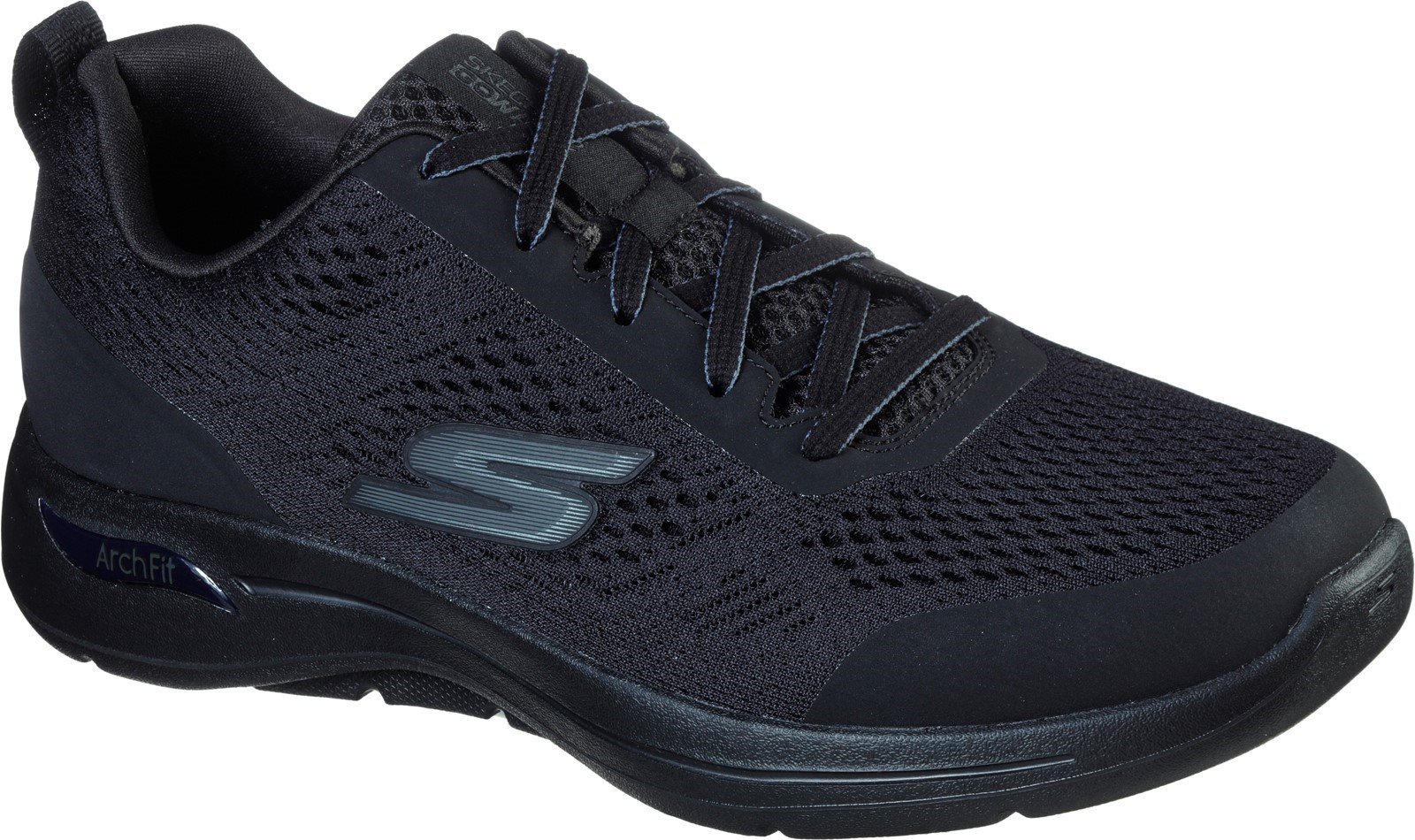 Skechers Men's Go Walk Arch Fit Idyllic Sports Trainer Various Colours 32202 - Black/Black 6