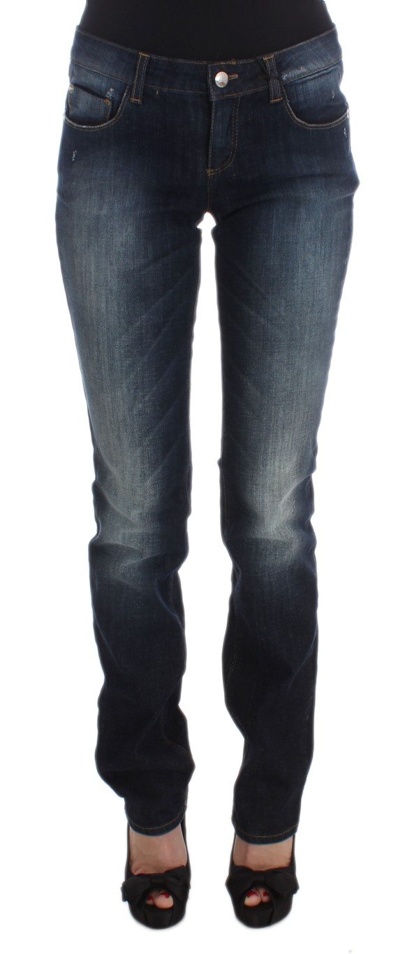 Costume National Women's Cotton Slim Fit Bootcut Jeans Blue SIG30198 - W26