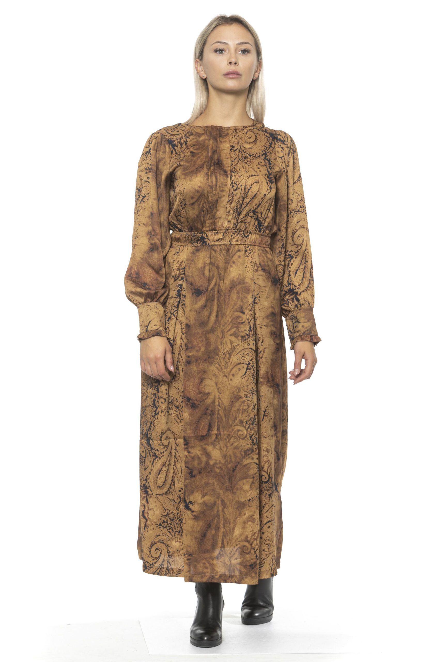 Alpha Studio Women's V A R. U N I C A Dress Brown AL1314663 - IT42 | S