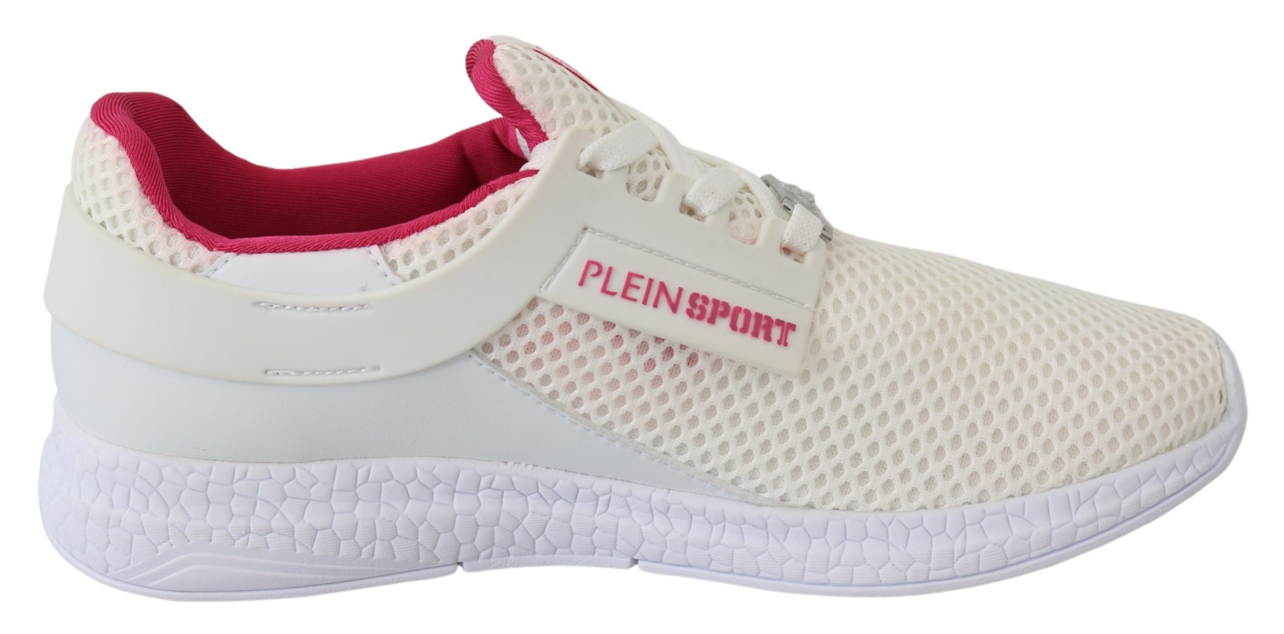 White Polyester Runner Becky Sneakers Shoes - EU39/US9
