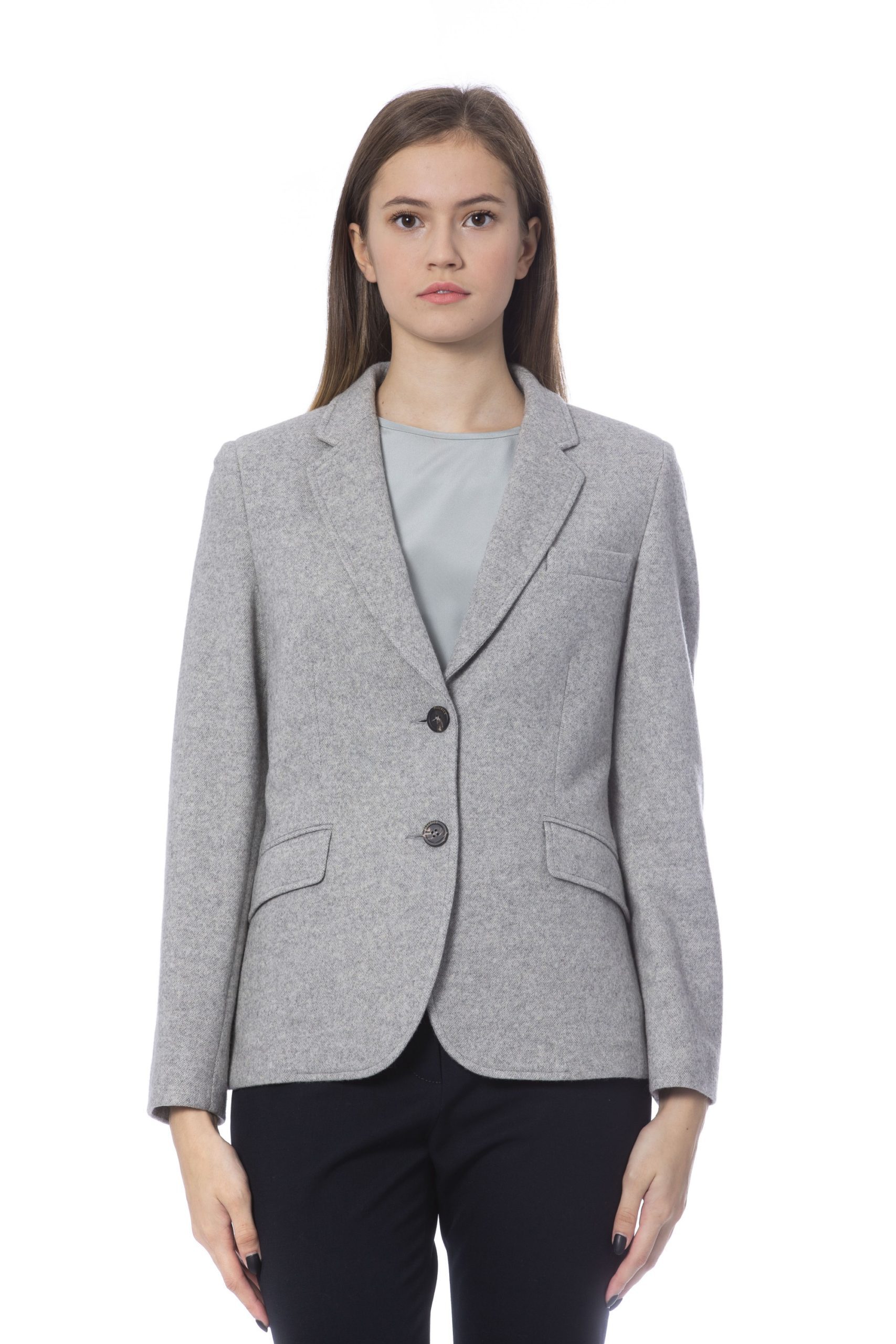 Peserico Women's Jacket Grey PE854540 - IT48 | XL