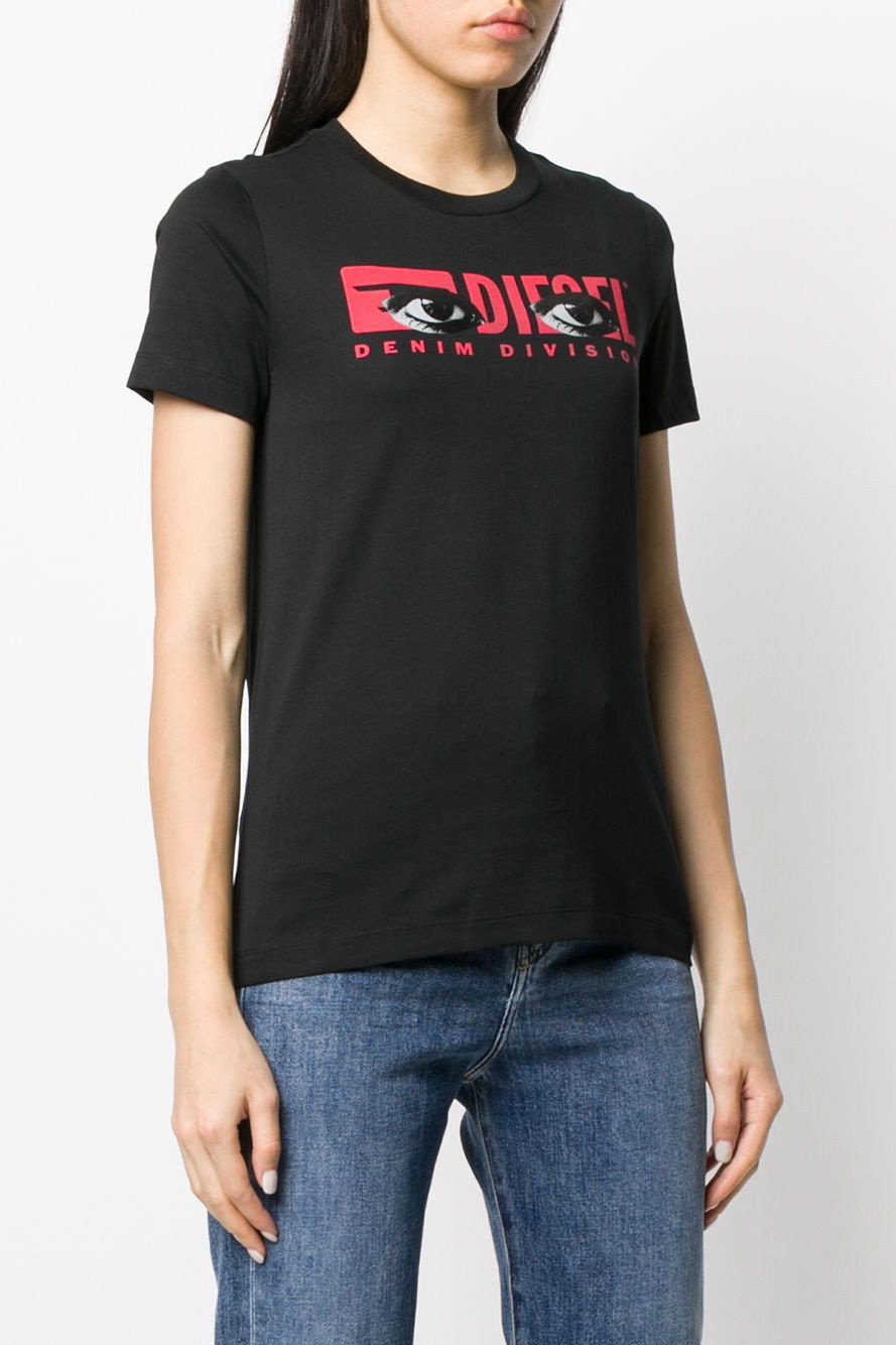 Diesel Women's T-Shirt Various Colours 293898 - black-4 2XS