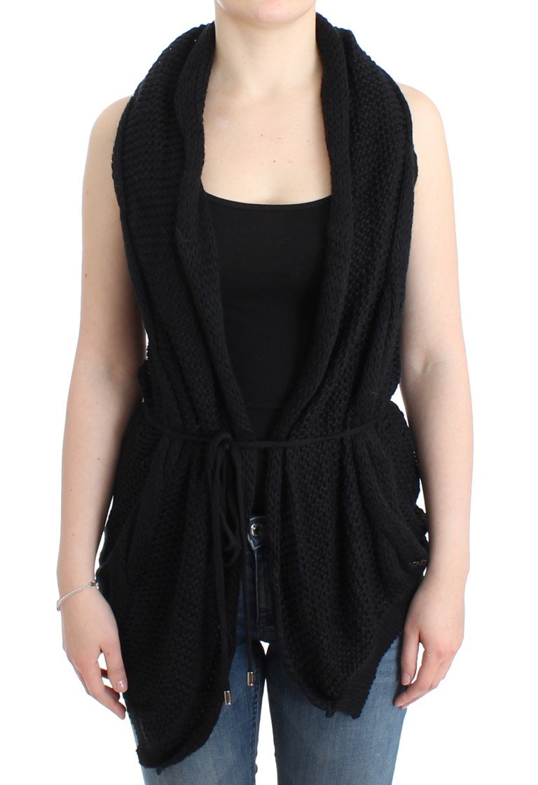 Costume National Women's Sleeveless Knitted Cardigan Black SIG12086 - XS