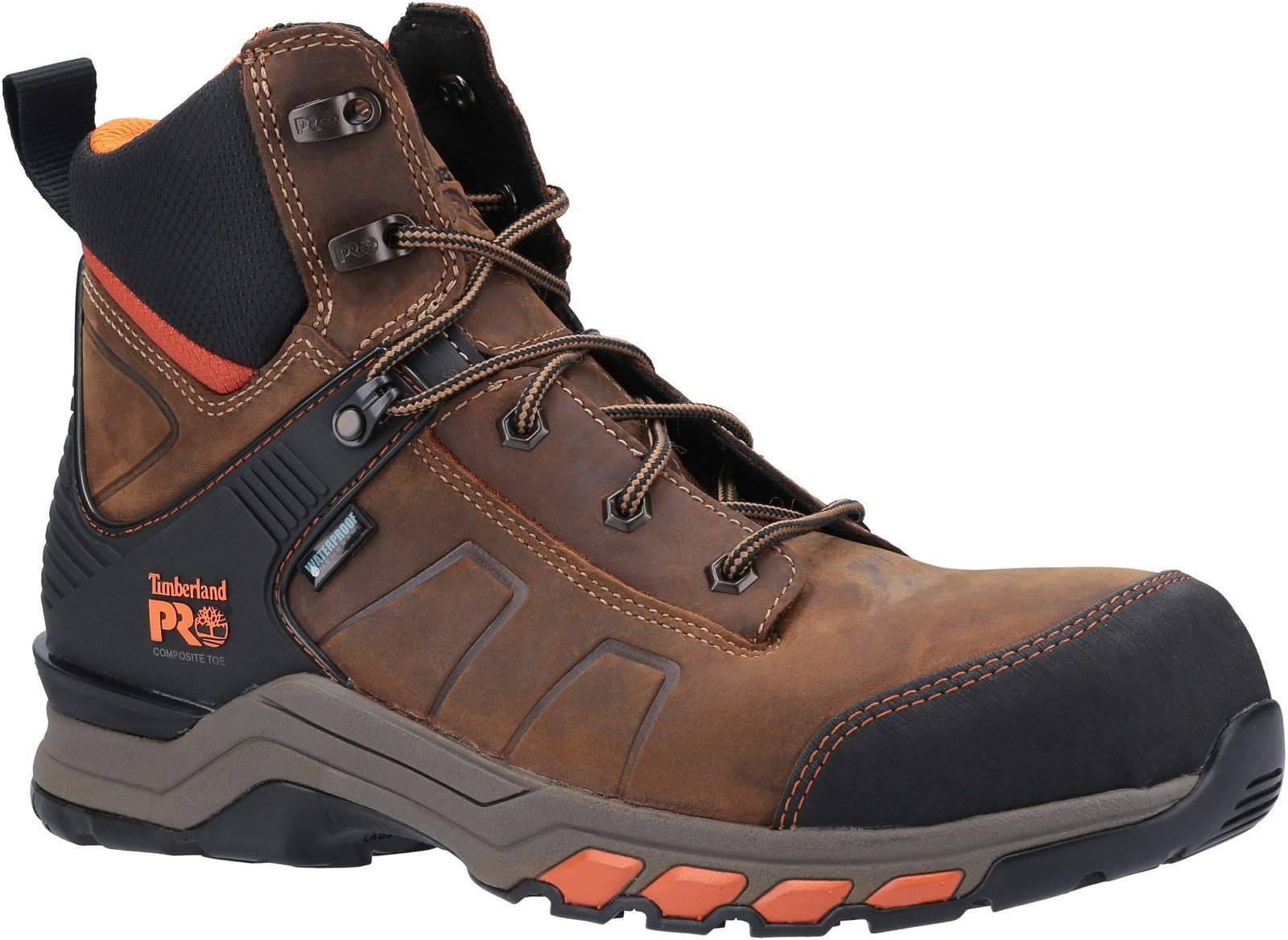 Timberland Pro Men's Hypercharge Safety Toe Work Boot Various Colours 30948 - Brown/Orange 10.5