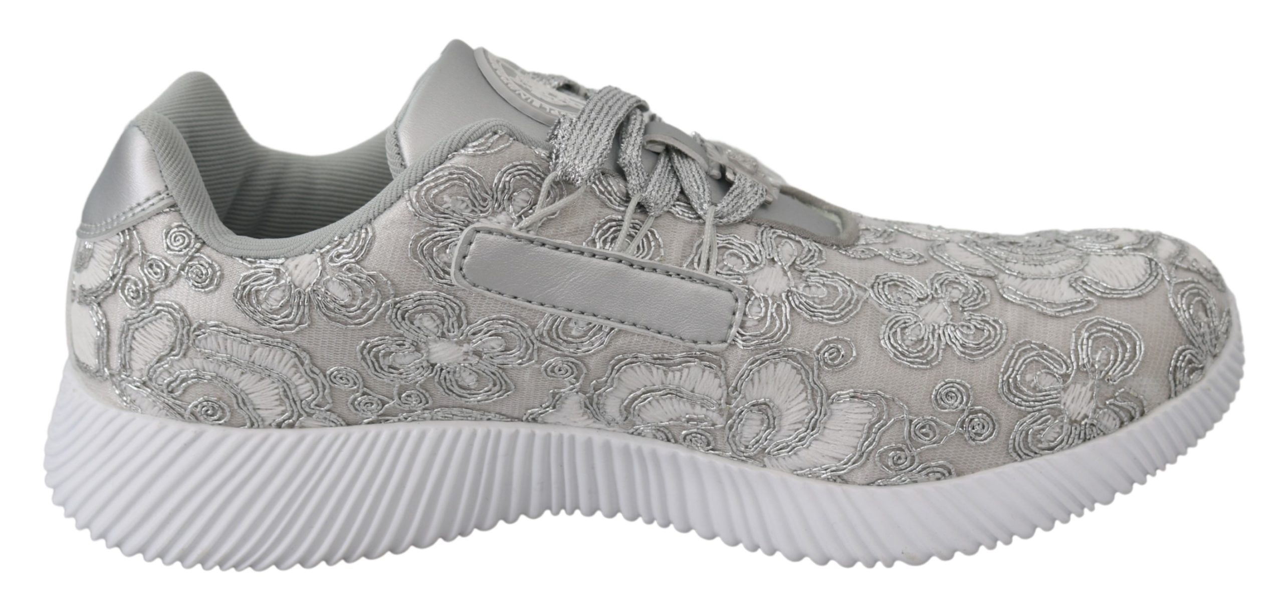 Silver Polyester Runner Joice Sneakers Shoes - EU40/US10