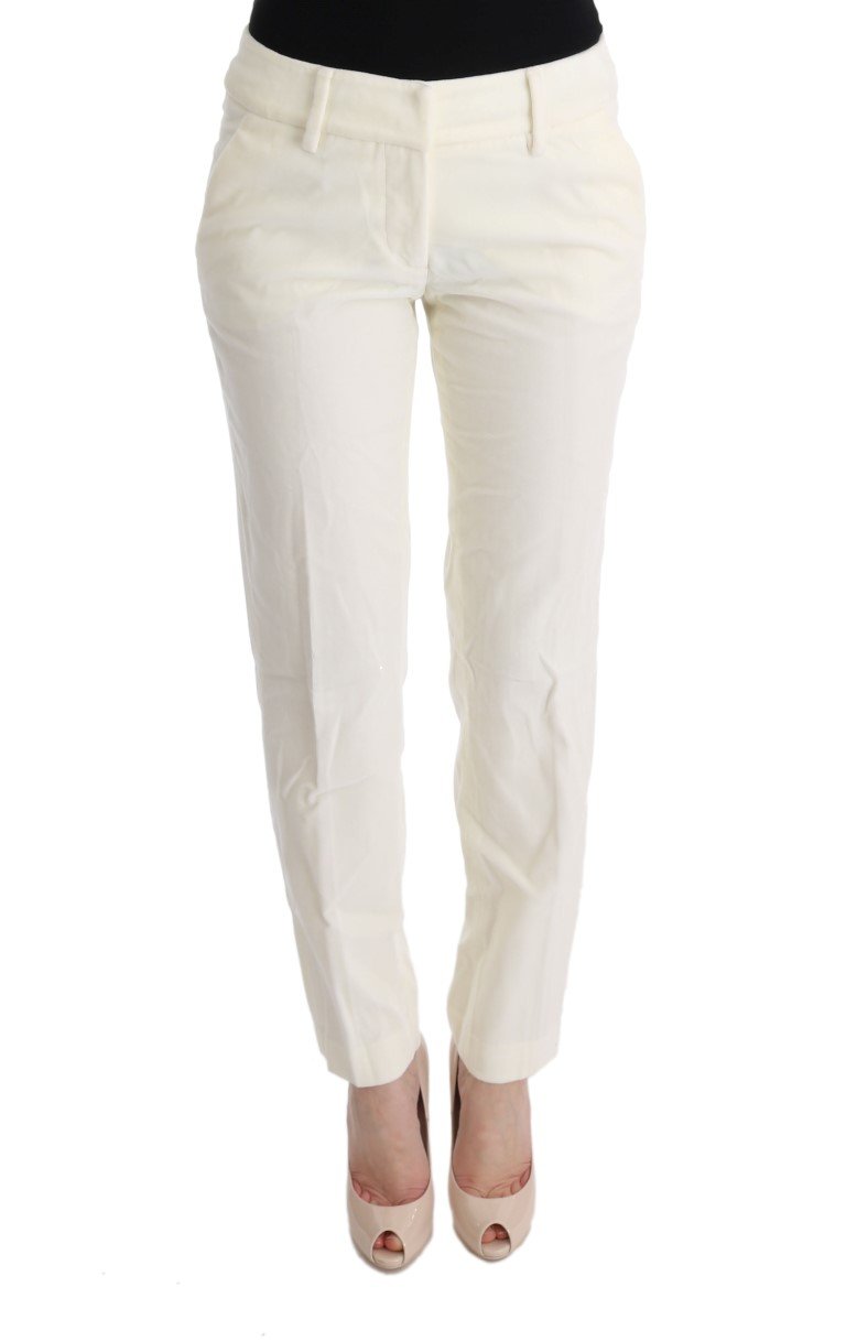 Ermanno Scervino Women's Regular Fit Casual Trouser White SIG30319 - IT38|XS