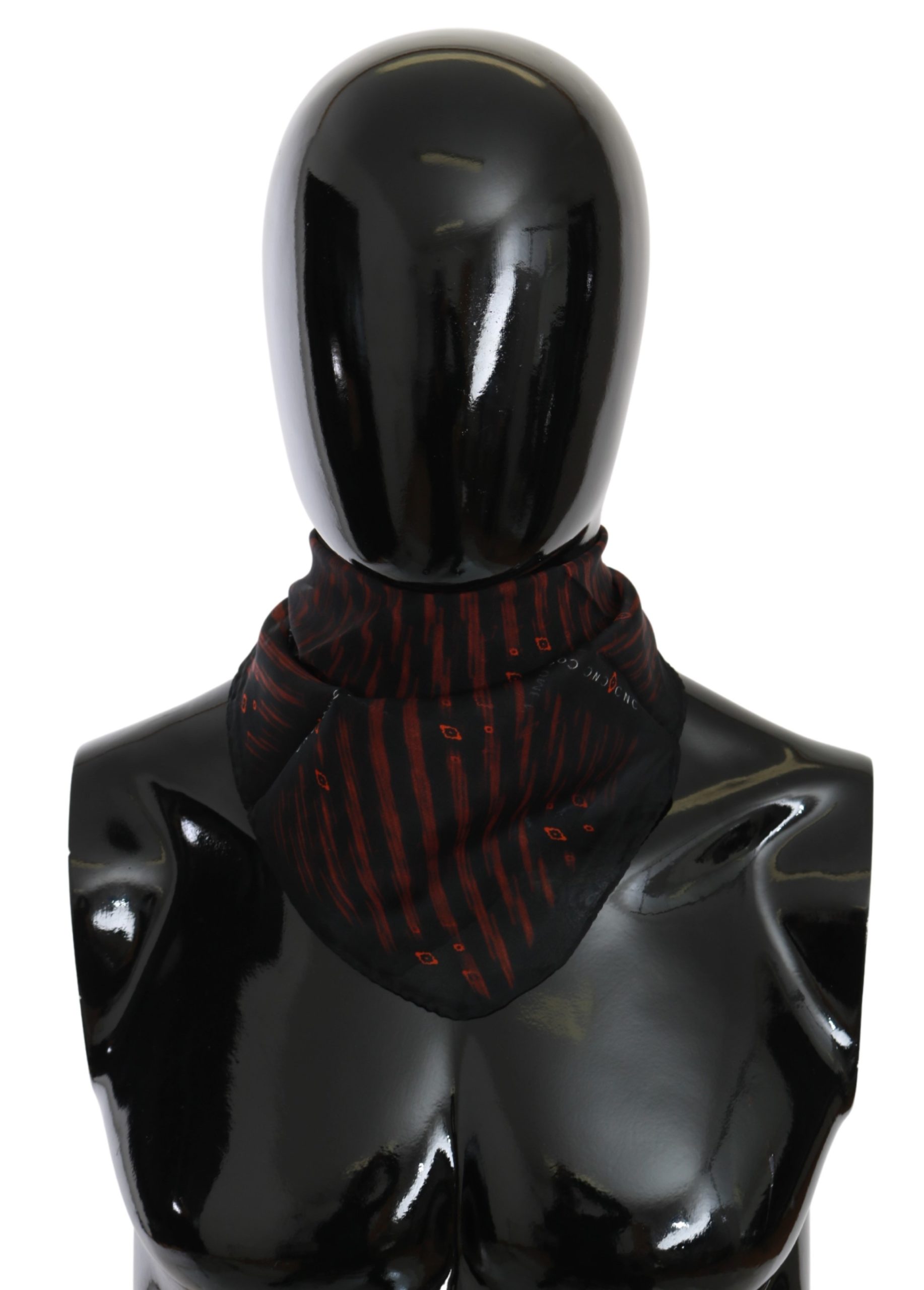 Costume National Women's Silk Branded Scarf Black MS1663