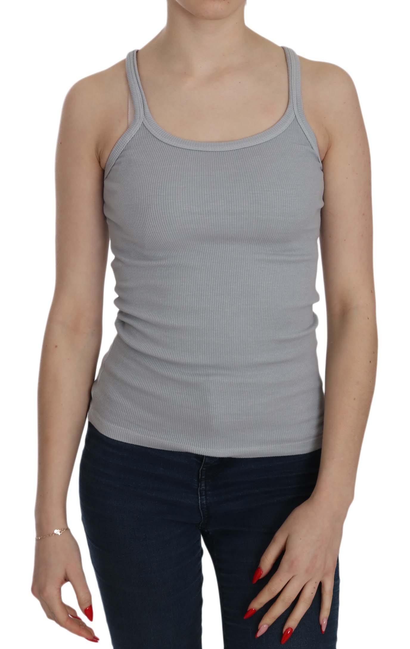 PINK MEMORIES Women's Sleeveless Spaghetti Strap Top Gray TSH3916 - IT38|XS