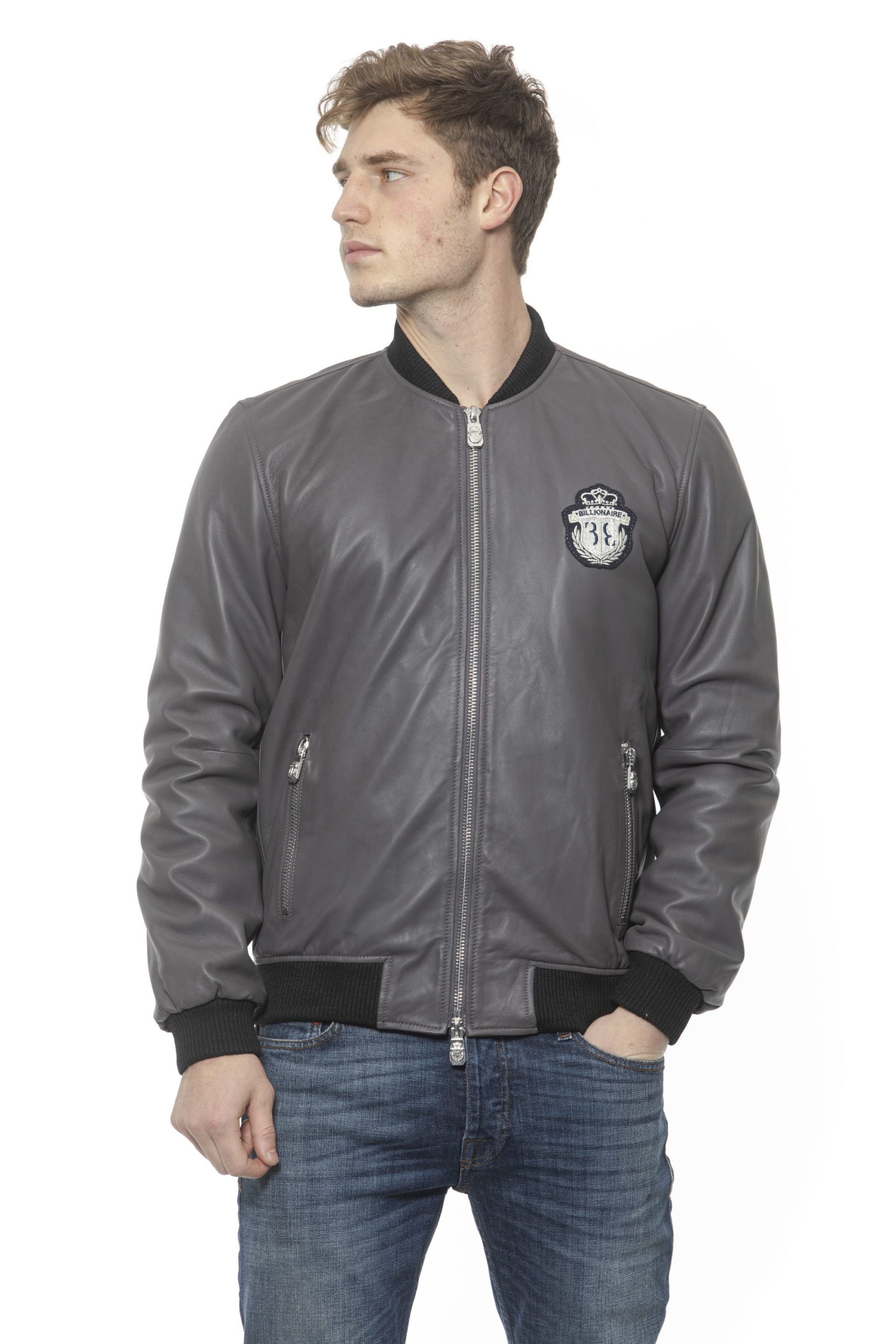 Billionaire Italian Couture Men's Grigio Jacket Grey BI1313398 - M