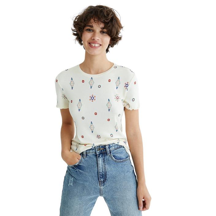 Desigual Women's T-Shirt White 319481 - white M