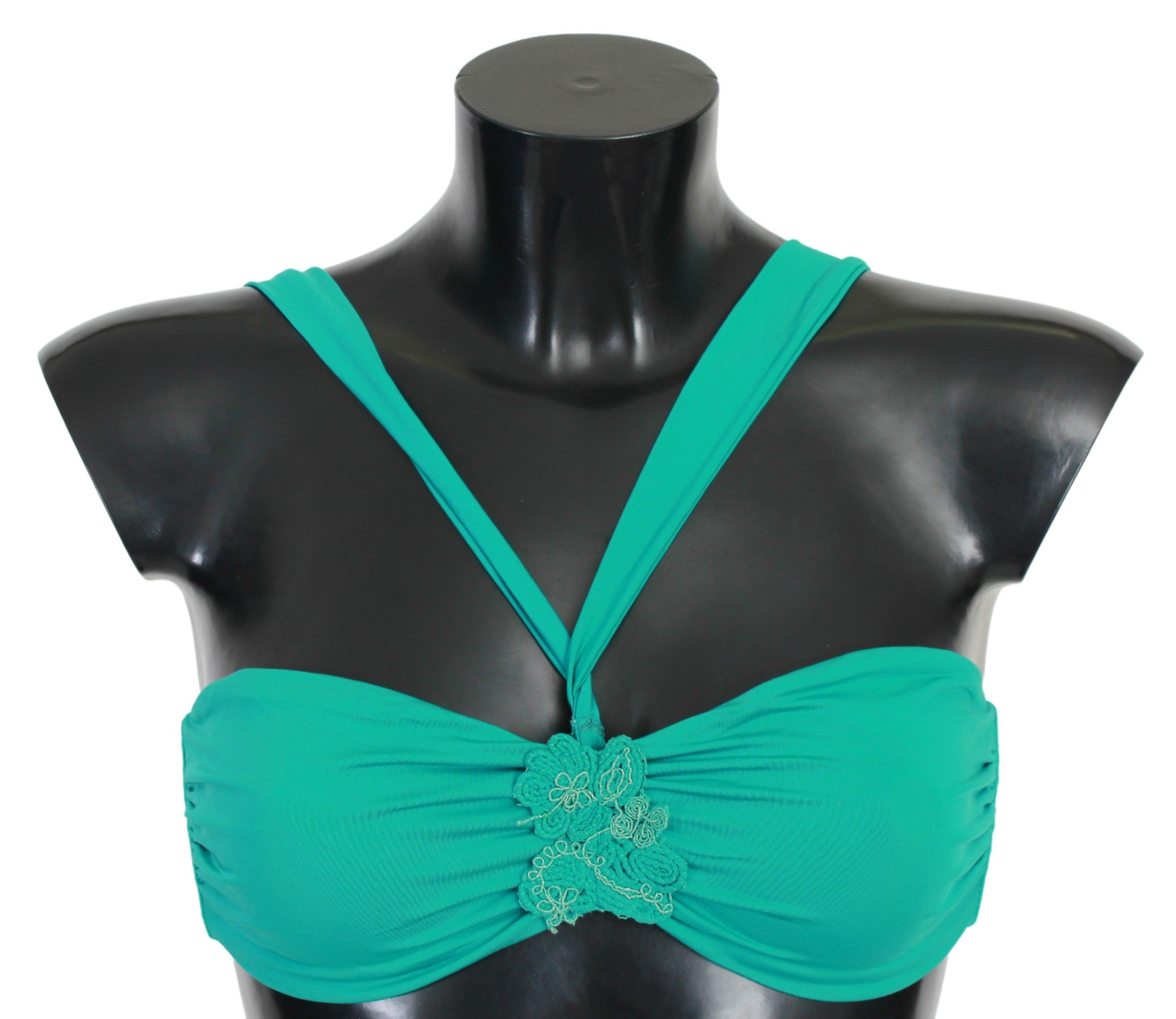 PINK MEMORIES Women's Nylon Bikini Swimsuit Green BIK727 - IT4 | L